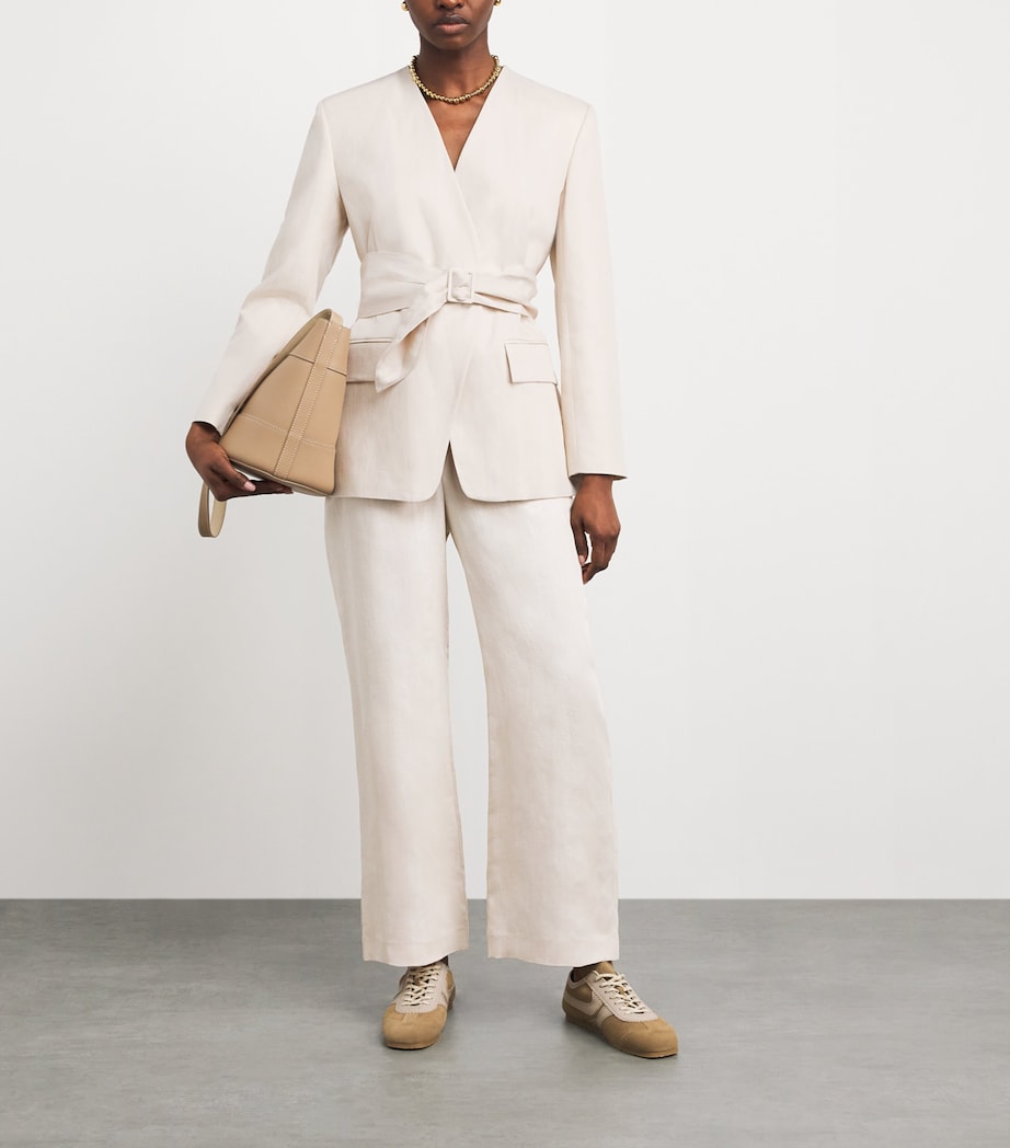 Claudie Pierlot Womens Kimono-Collar Jacket Sand Image 2