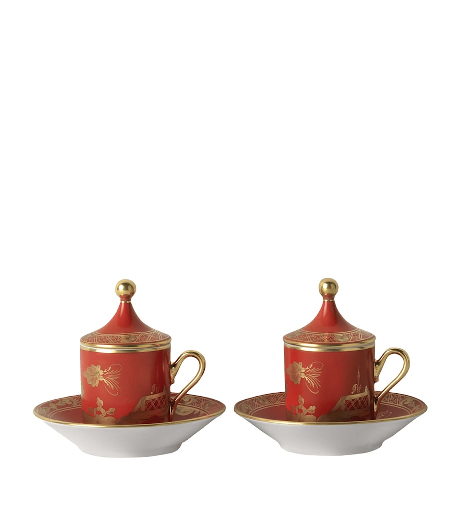 Oriente Italiano Rubrum Coffee Cup and Saucer G00132900 Image 1