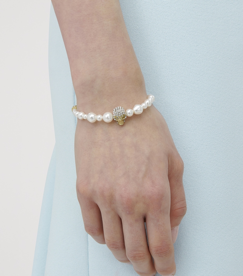 Faux Pearl and Skull Bracelet 1953 Image 3