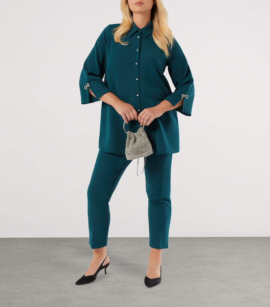 Tapered Slim Tailored Trousers EMERALD Image 4