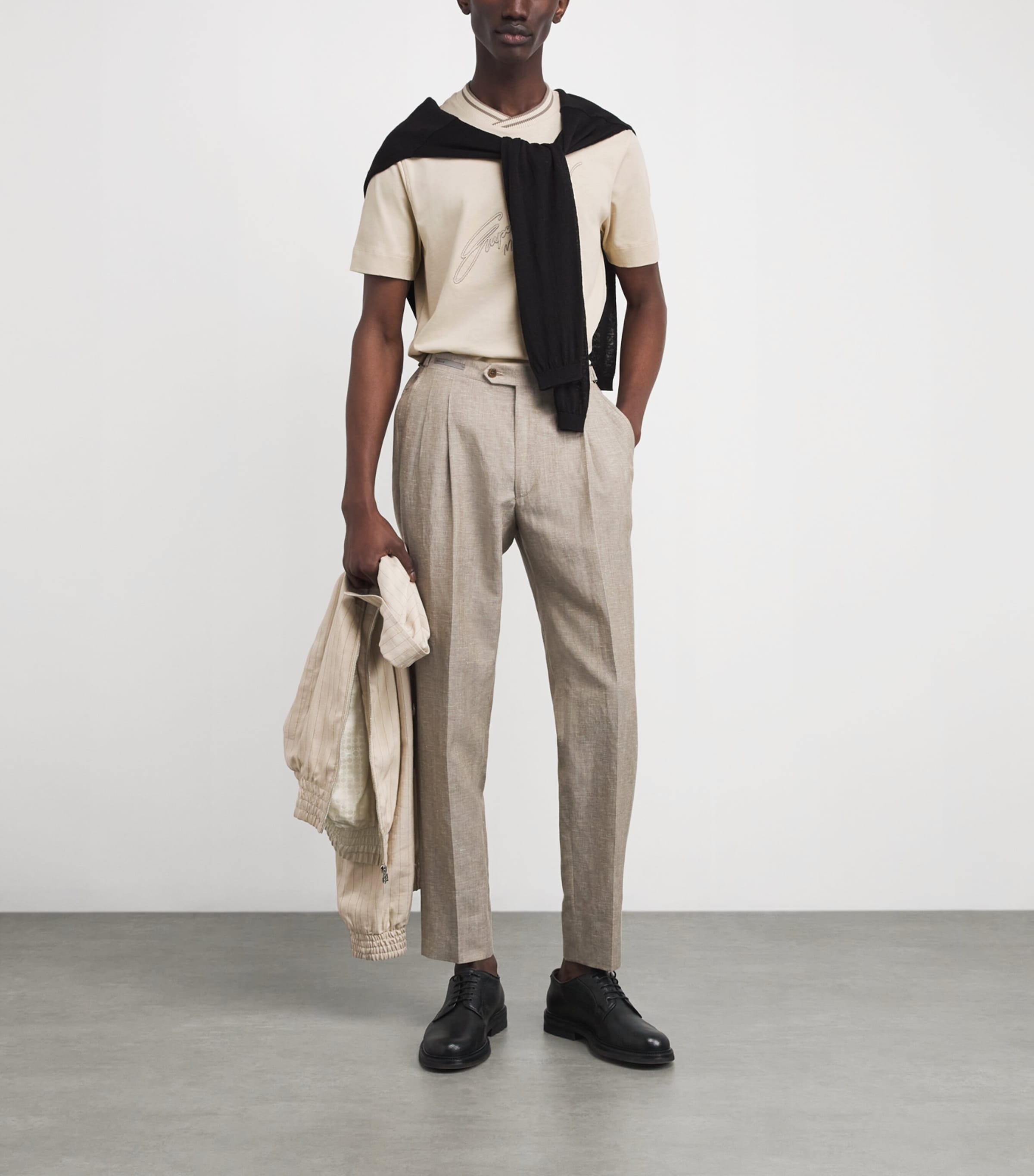 Cotton Embroidered Logo T-Shirt U1156 Image 2