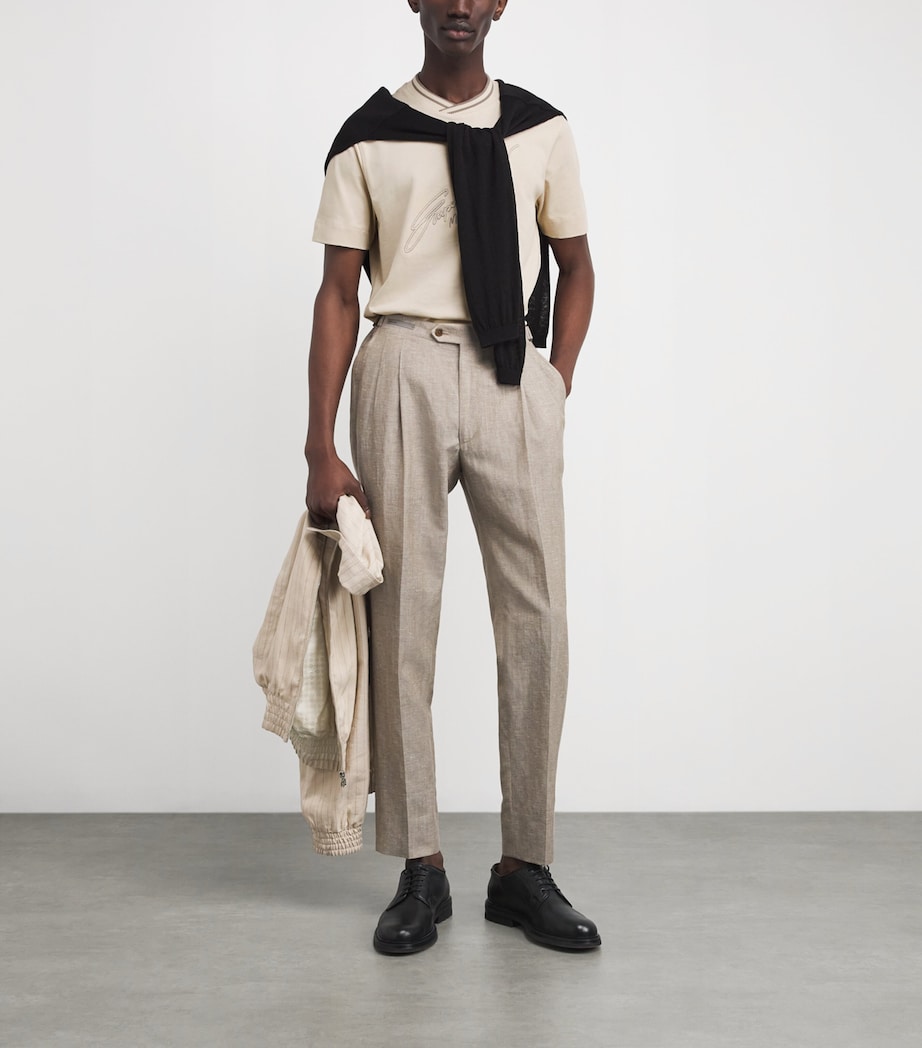 Cotton Embroidered Logo T-Shirt U1156 Image 2