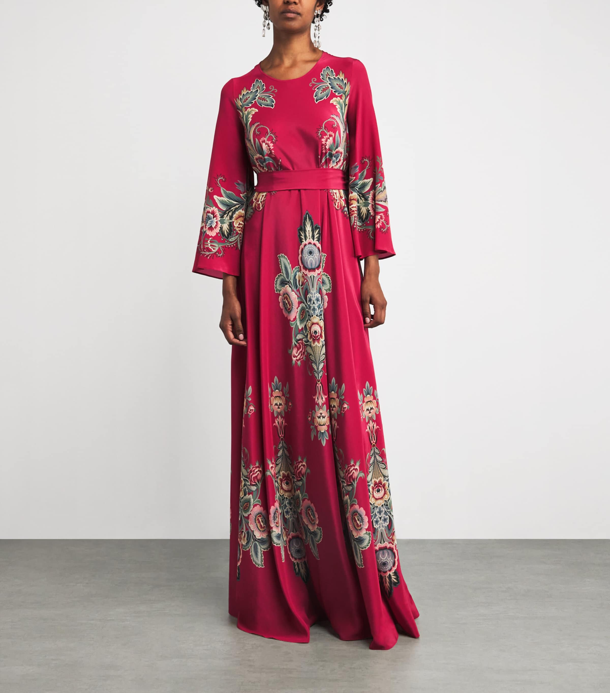 Etro Womens Silk Floral Print Gown Image 6