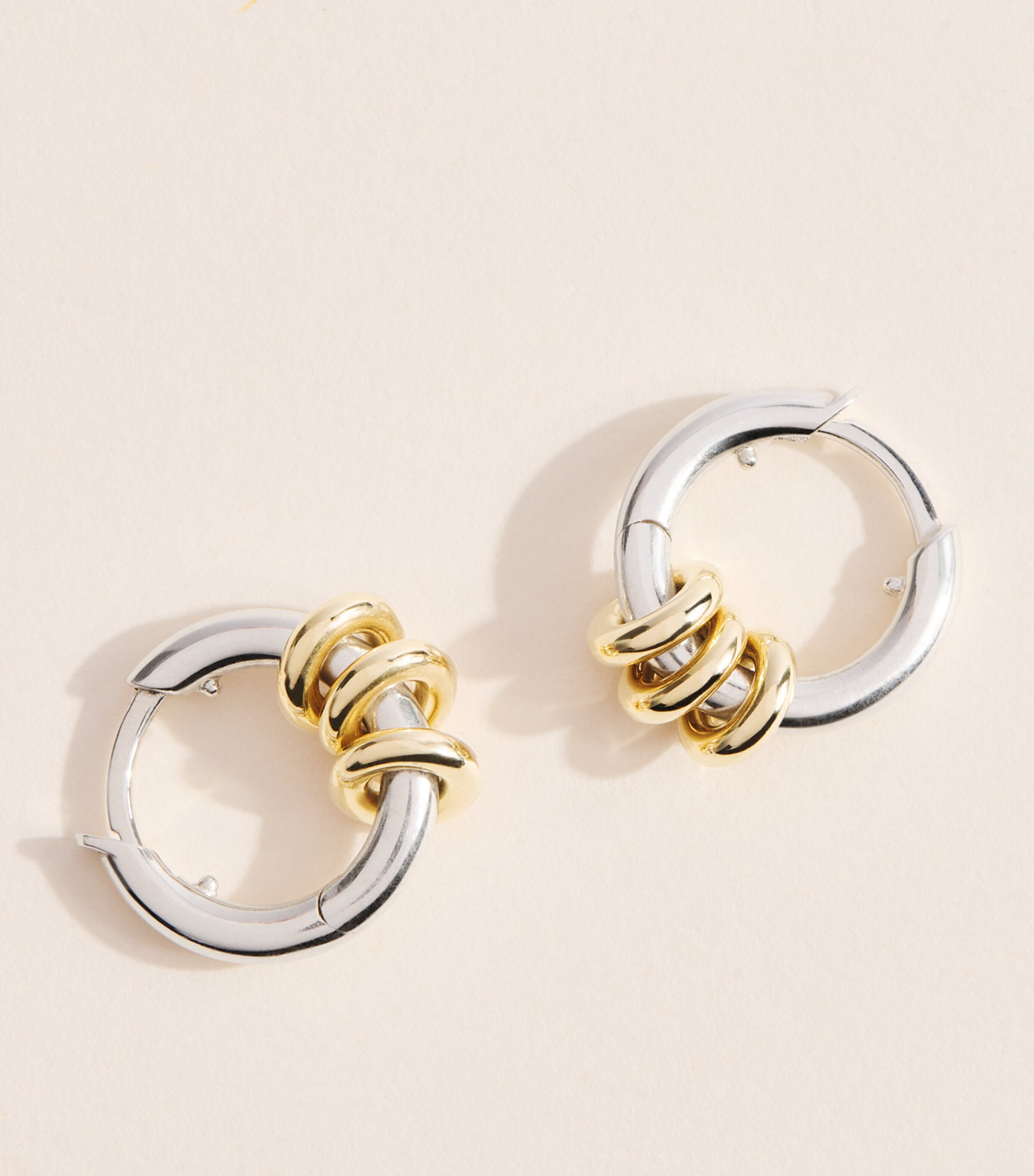 Spinelli Kilcollin Sterling Silver and Yellow Gold Nevine Hoop Earrings Sterling Silver Image 5