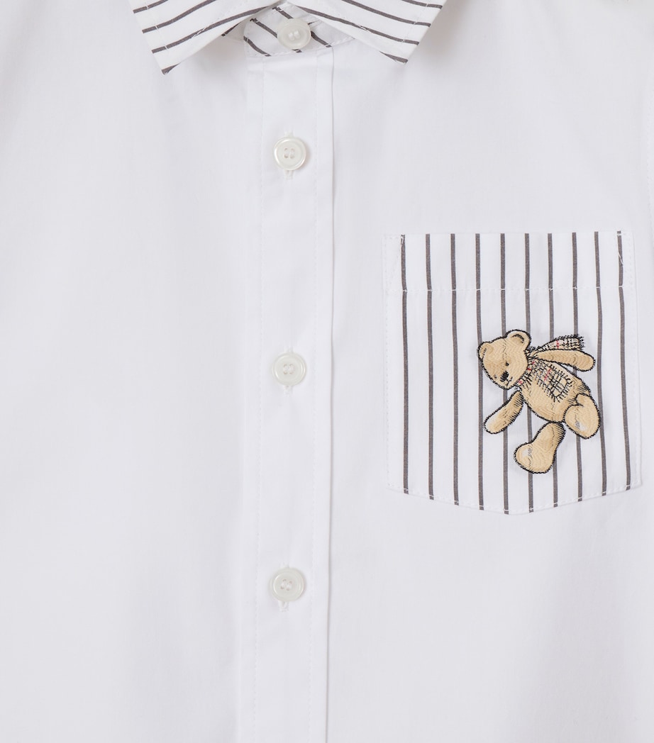 Cotton Thomas Bear Shirt (3-12 Years) WHITE Image 3