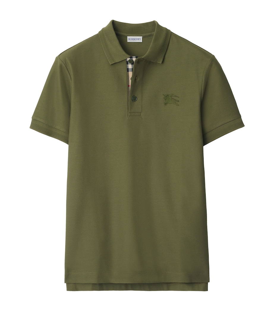 Cotton EKD -Embroidered Polo Shirt OLIVE Image 1