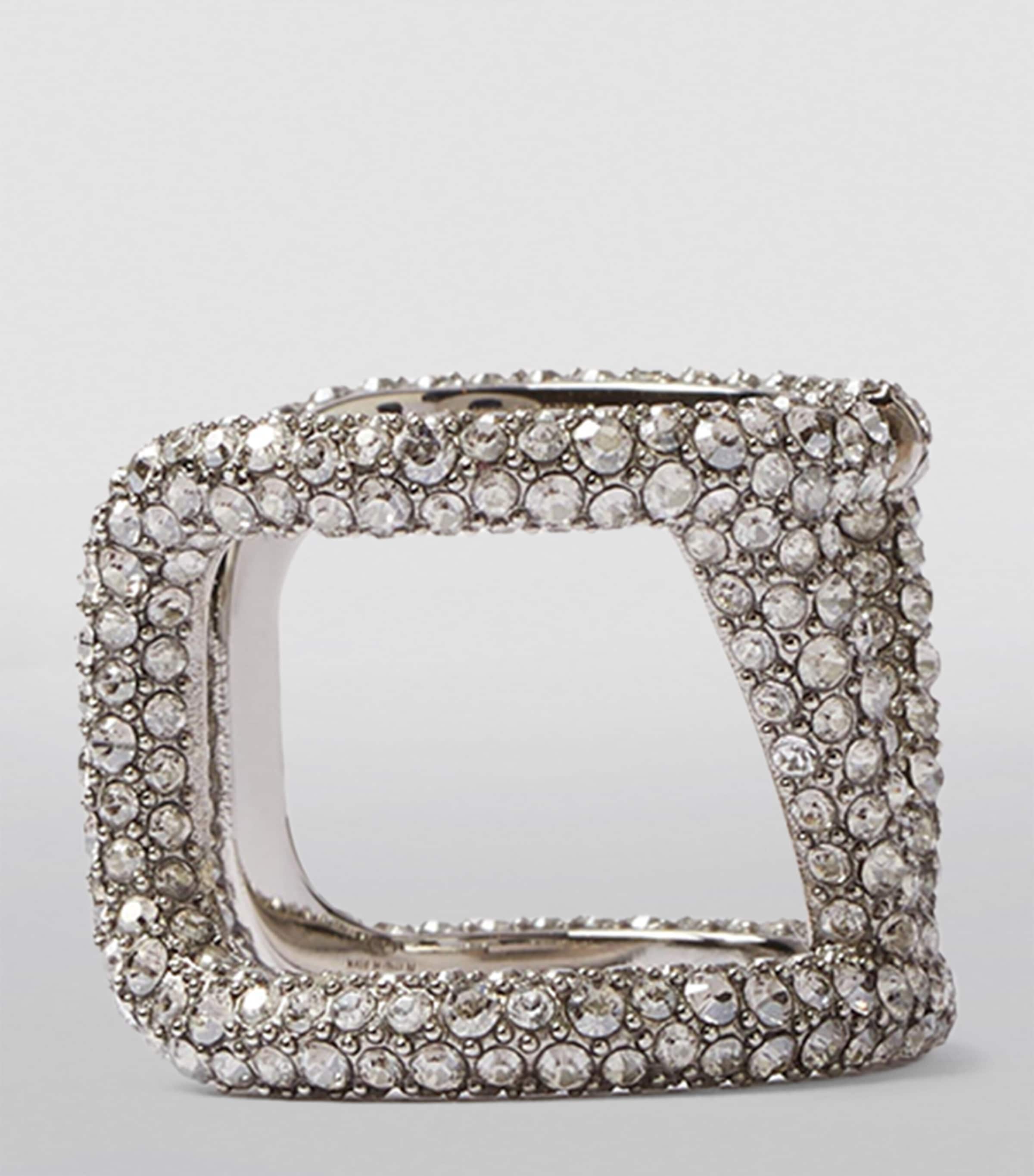 Valentino Garavani Crystal-Embellished VLogo Ring Image 2