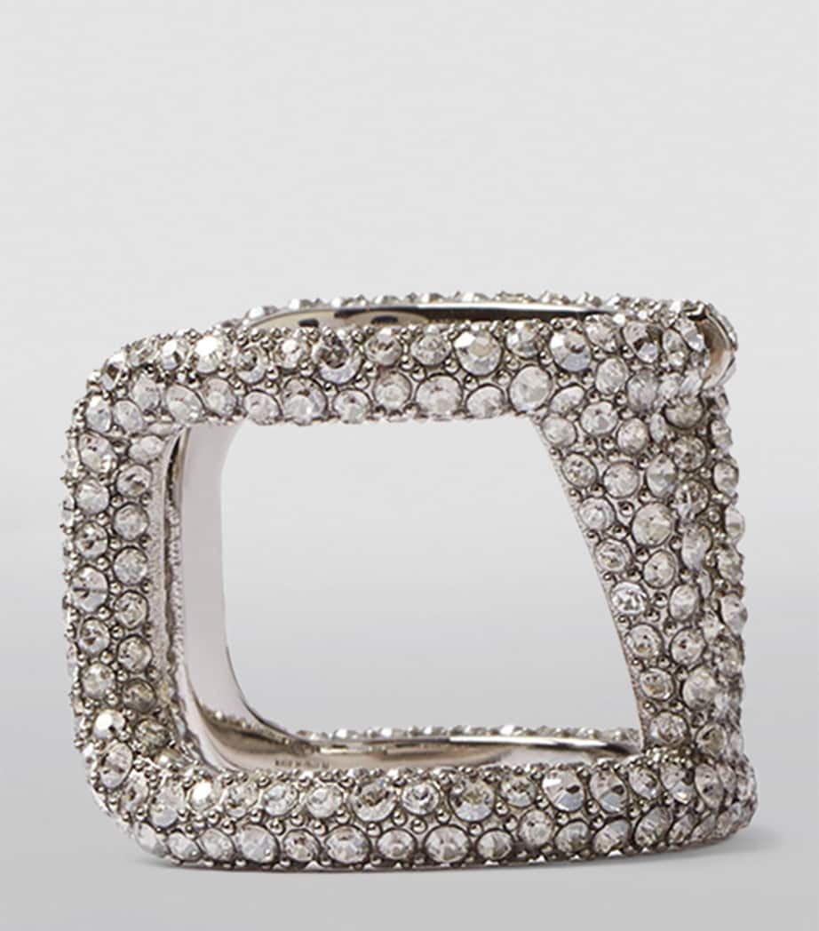Crystal-Embellished VLogo Ring 68S Image 2