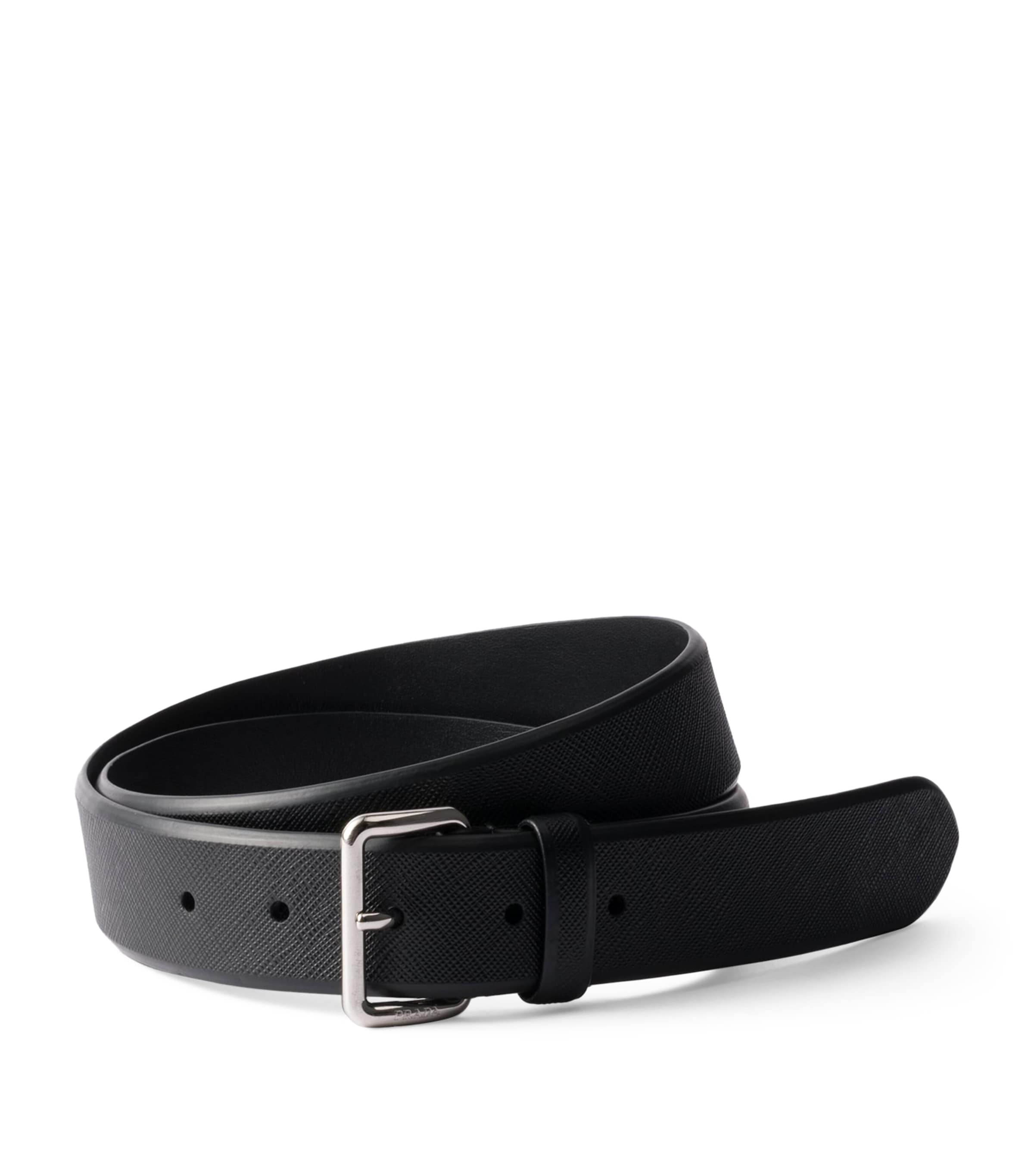 小物 PRADA Saffiano Leather buckle belt Prada Black Saffiano Leather Belt | Harrods UK