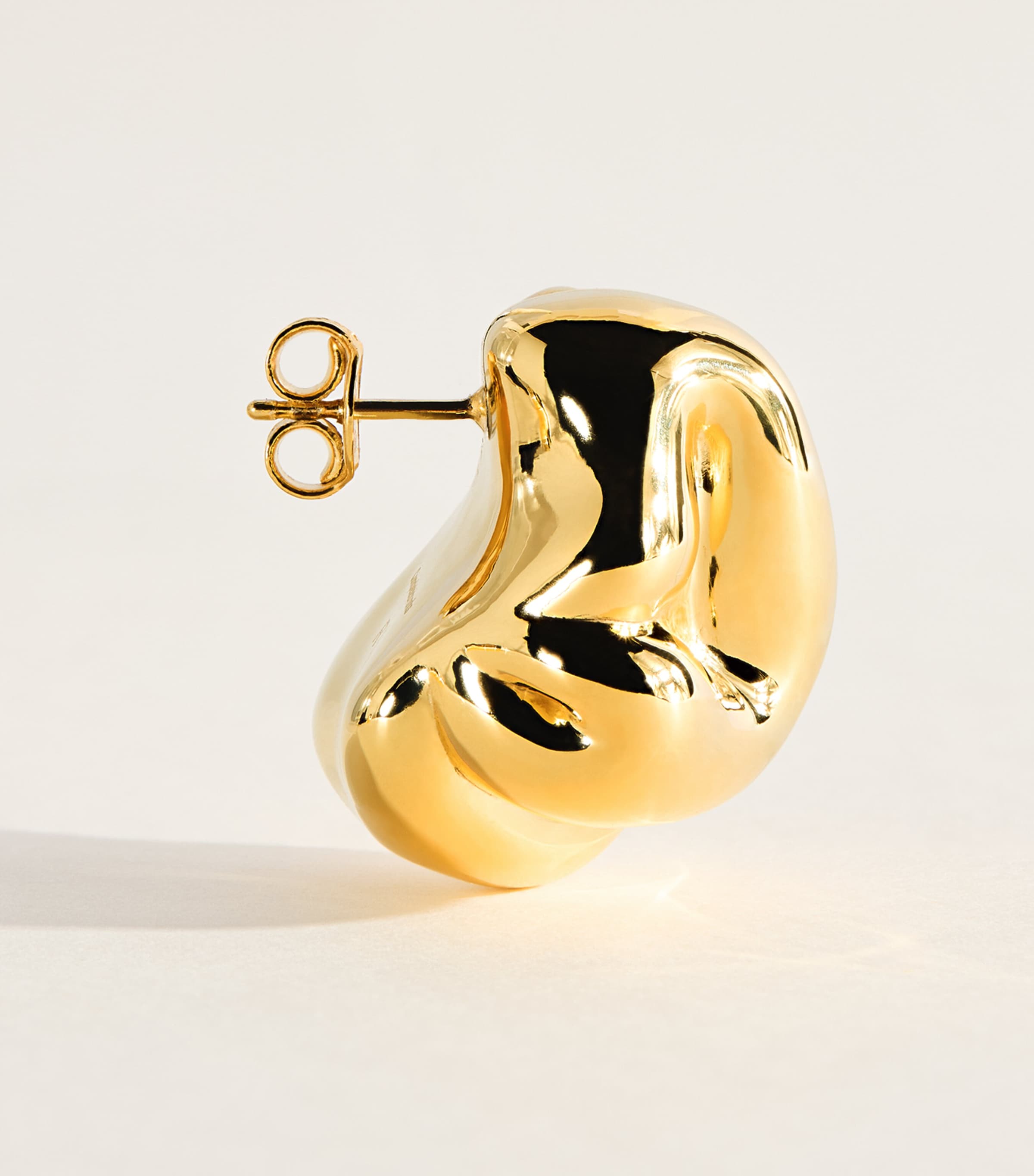 Completedworks Irregular Stud Earrings Gold Plated Image 3