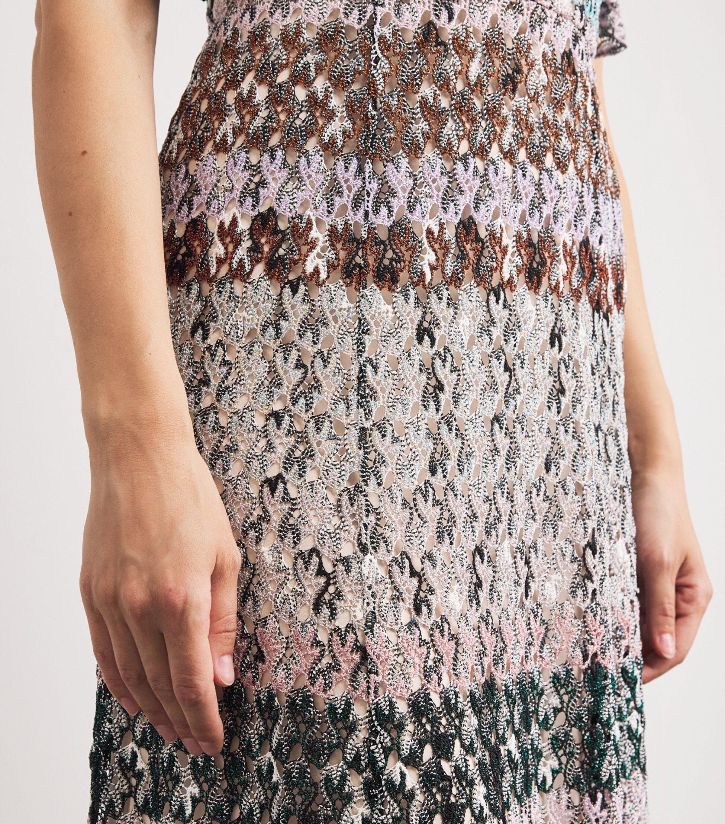 Missoni Womens Crochet Stripe Maxi Dress Multicolor Image 4