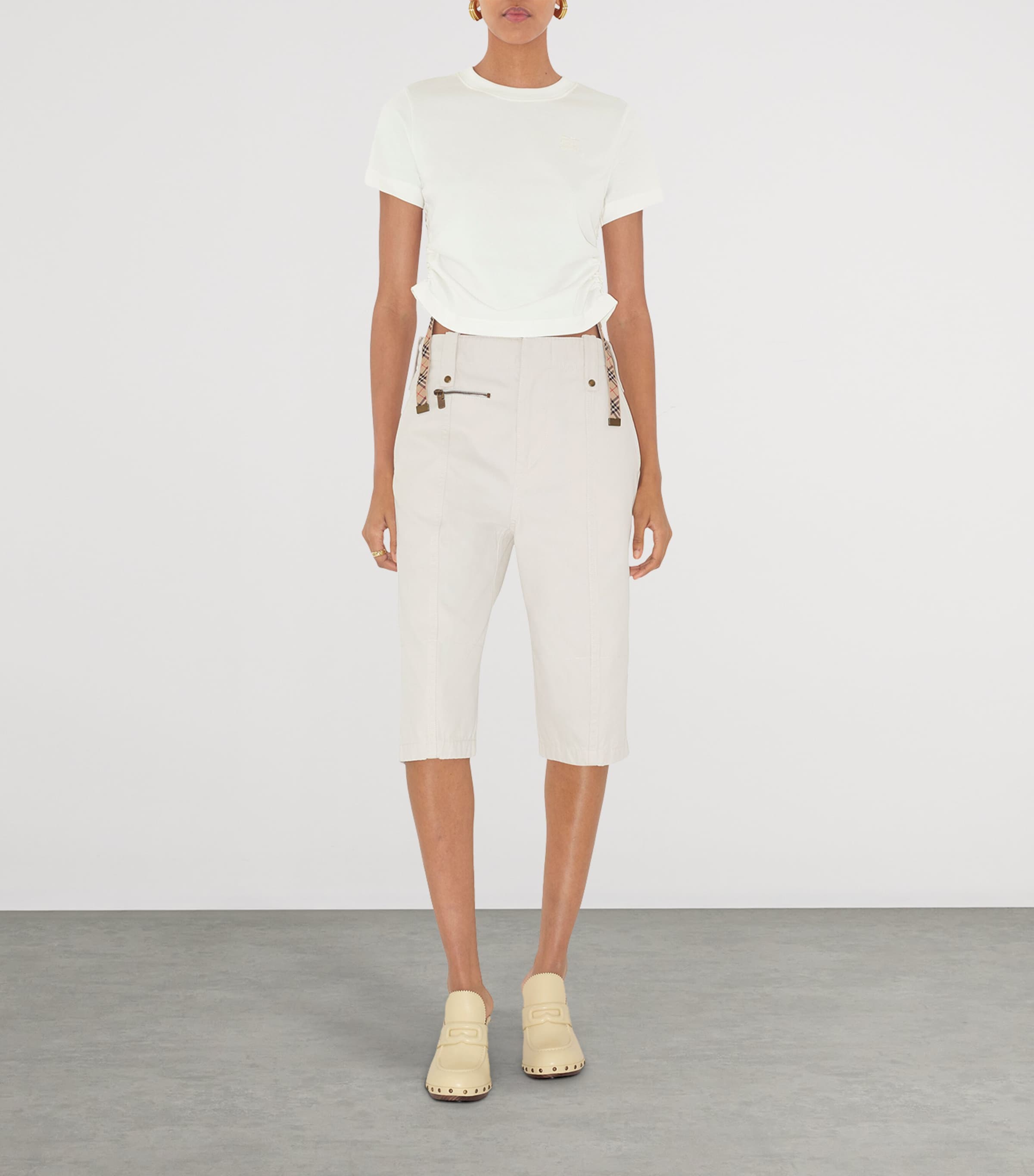 Cotton Gathered EKD T-Shirt CHALK Image 2