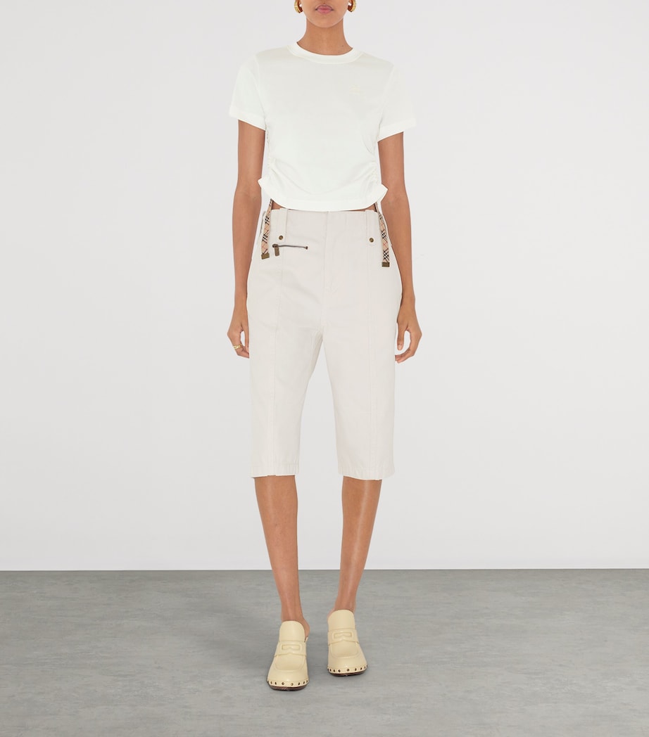 Cotton Gathered EKD T-Shirt CHALK Image 2