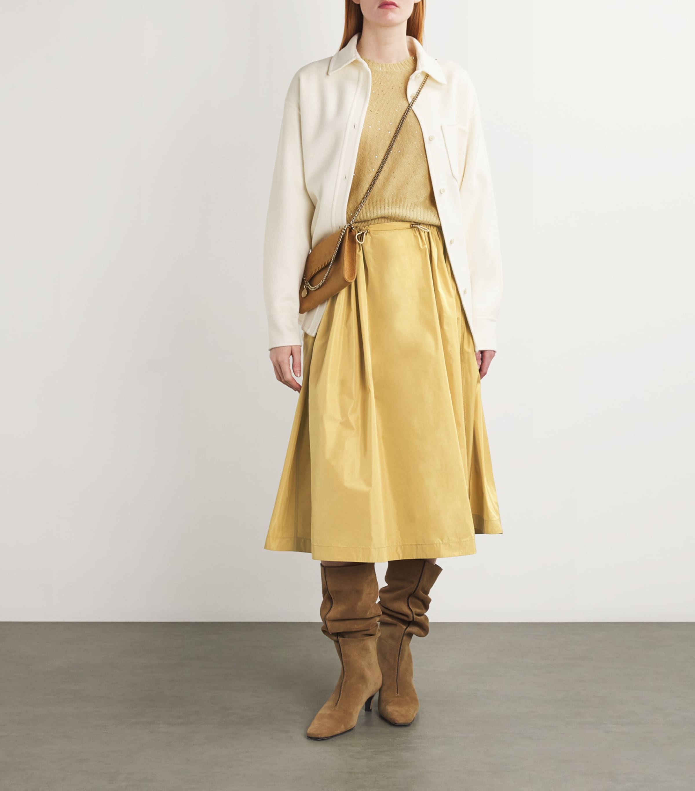 スカート FABIANA FILIPPI Fabiana Filippi Silk Midi Skirt FABIANA FILIPPI Tulle skirt in olive