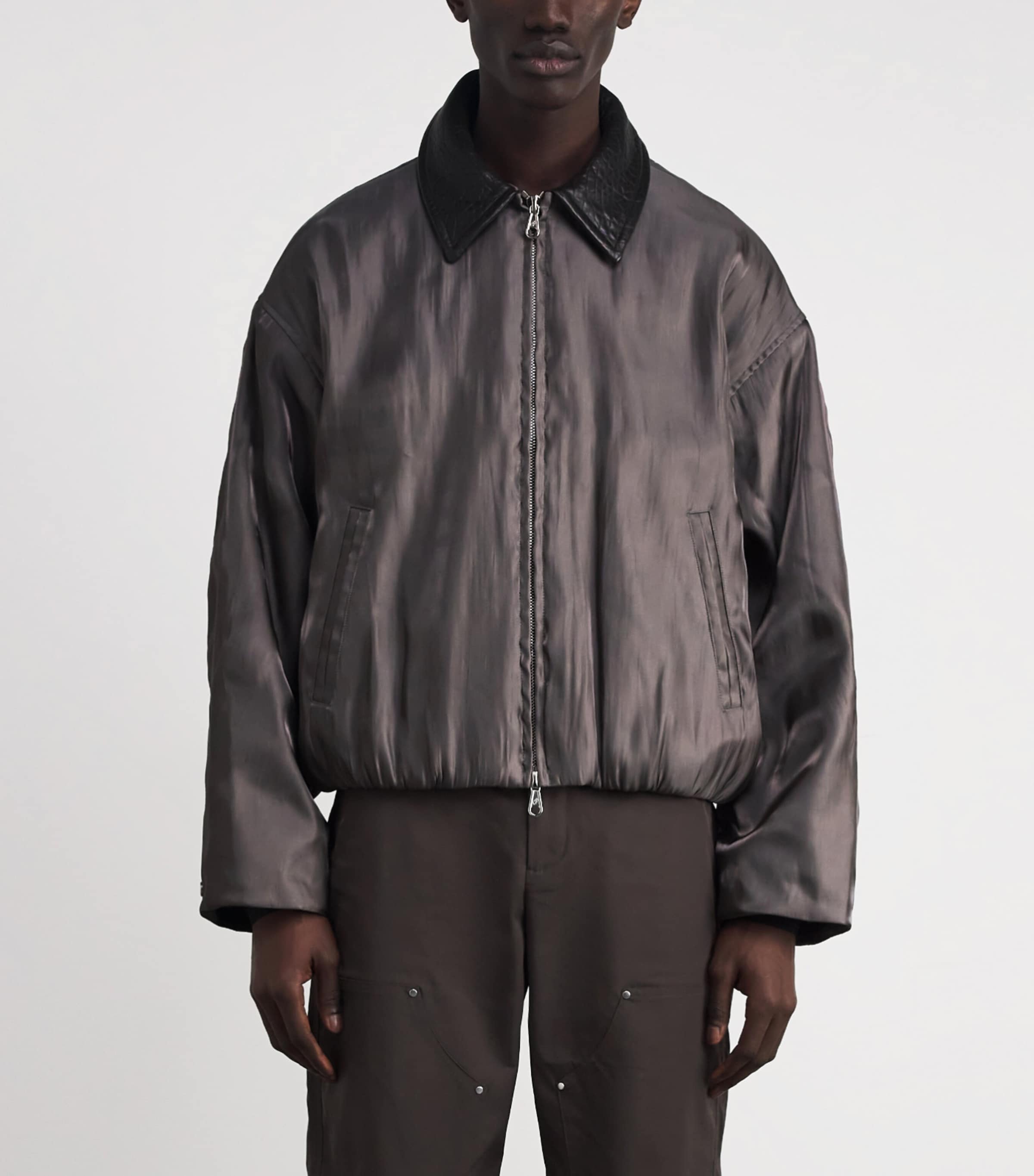 Platinum Bomber Jacket GREY 200 Image 3