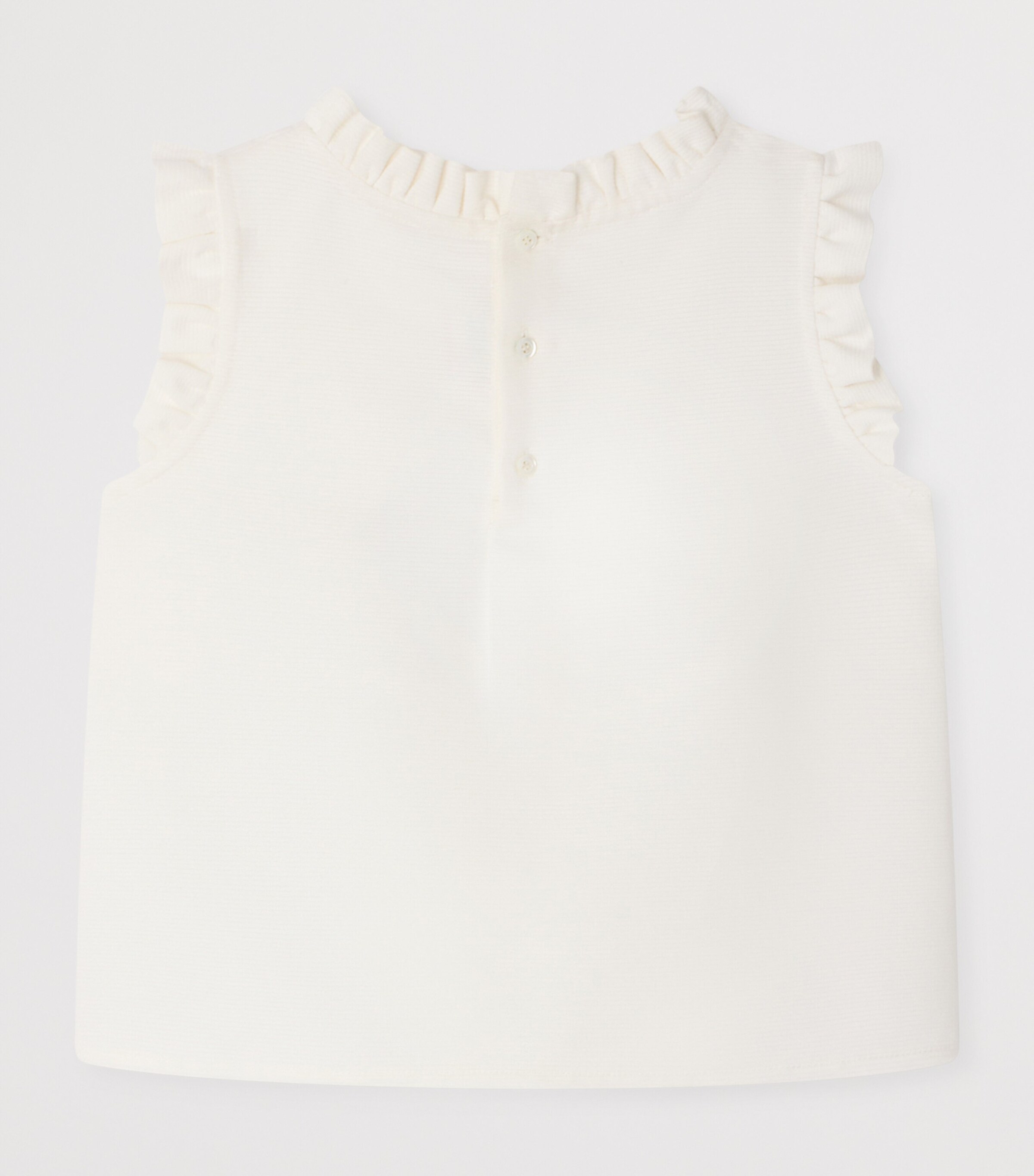 Bonpoint Ruffle-Trim Lou Tank Top (10-14 Years) Blanc Lait Image 2