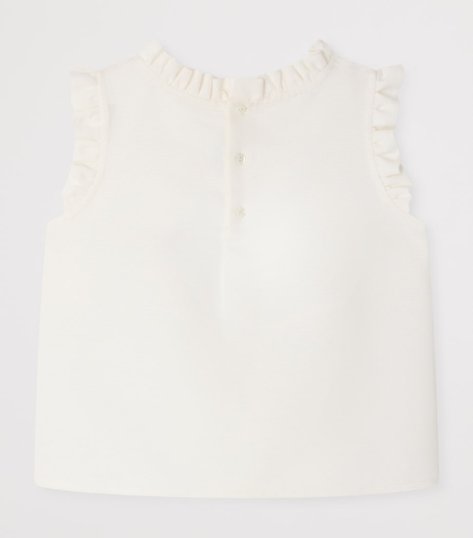 Bonpoint Ruffle-Trim Lou Tank Top (10-14 Years) Blanc Lait Image 2
