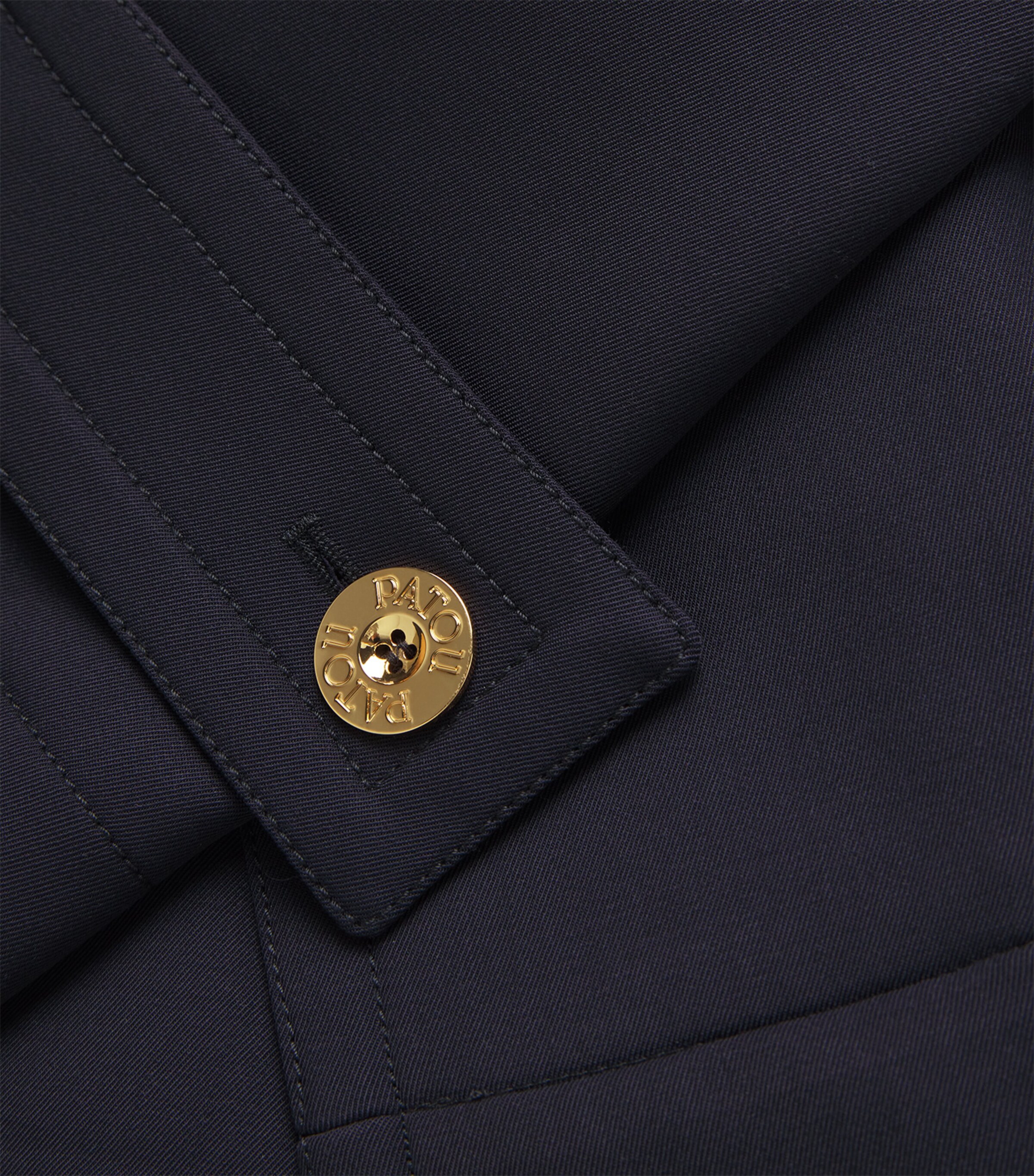 Virgin Wool Belted Jacket 699N NAVY BLACK Image 5