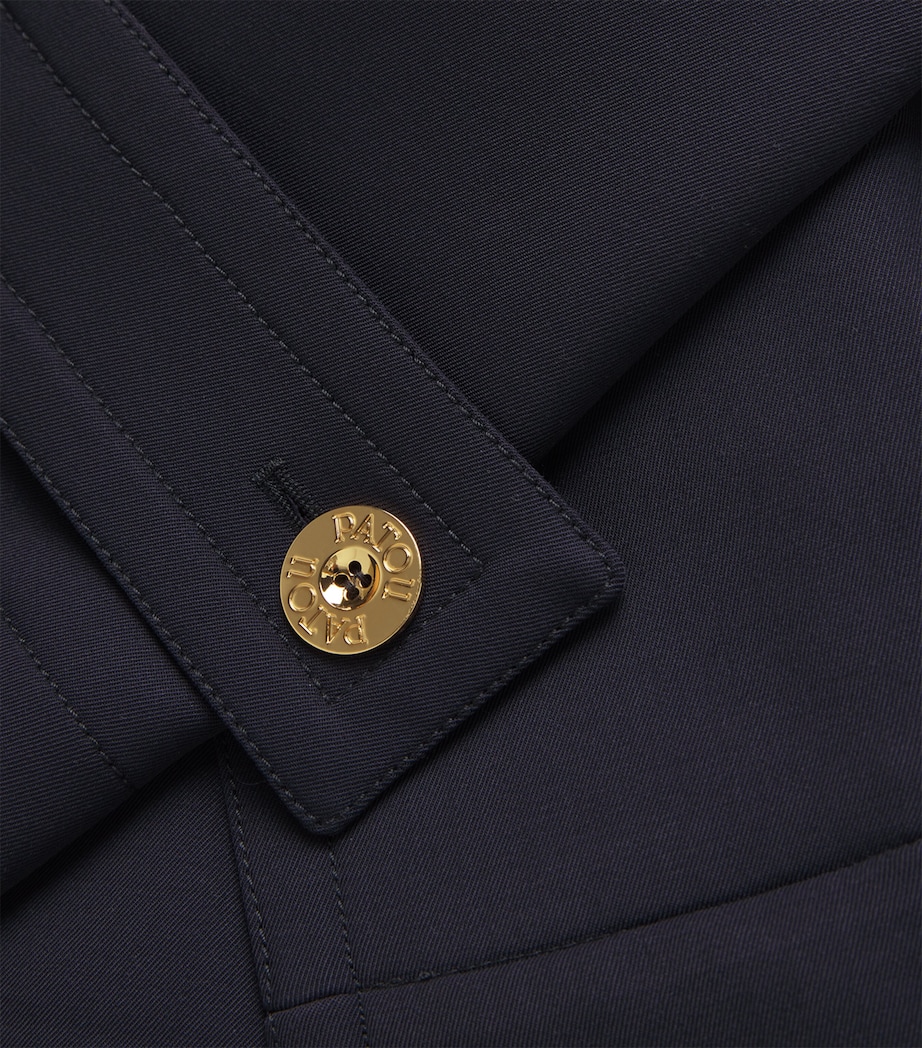 Virgin Wool Belted Jacket 699N NAVY BLACK Image 5