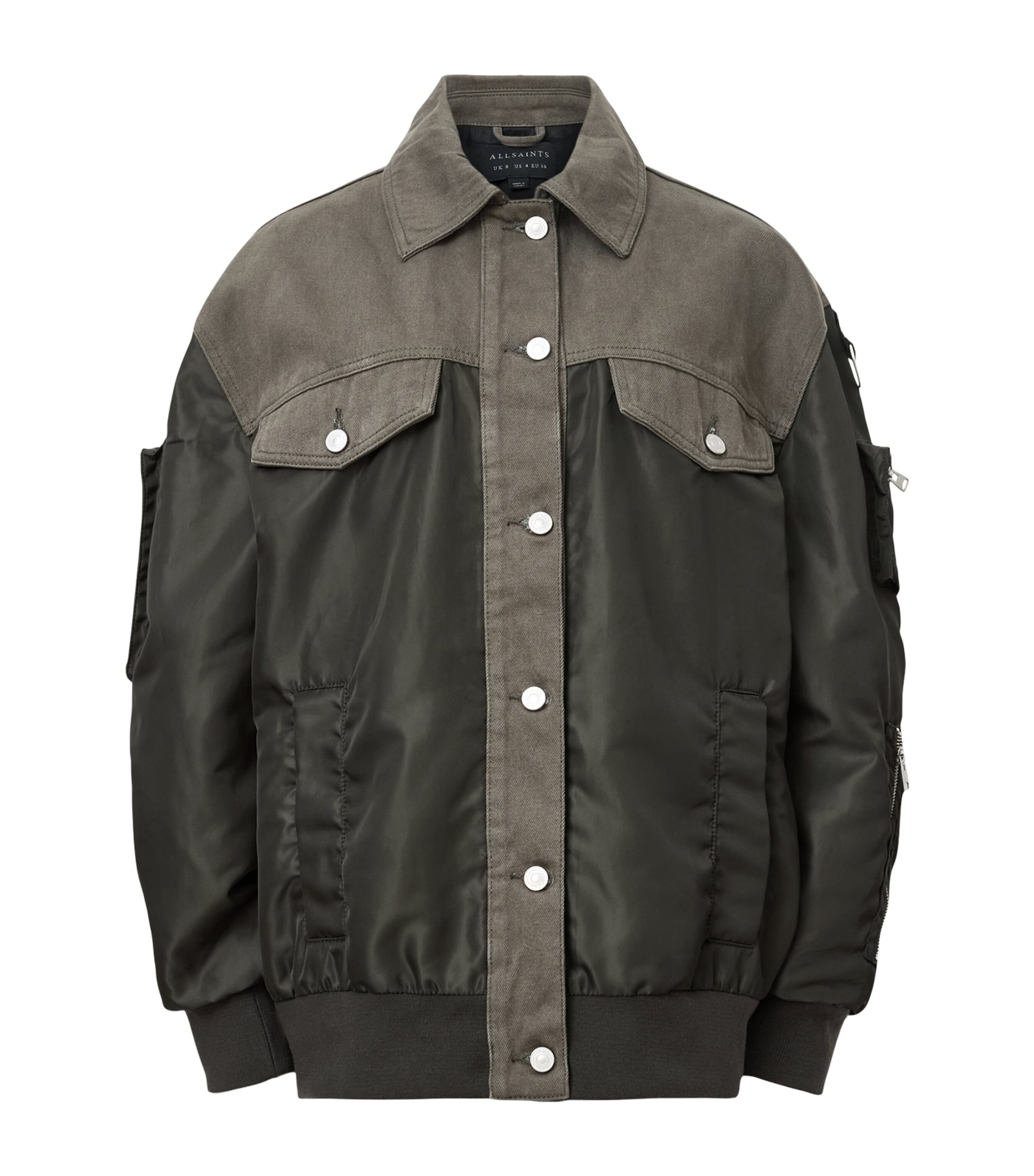 Allsaints Hybrid Verity Bomber Jacket In Multi