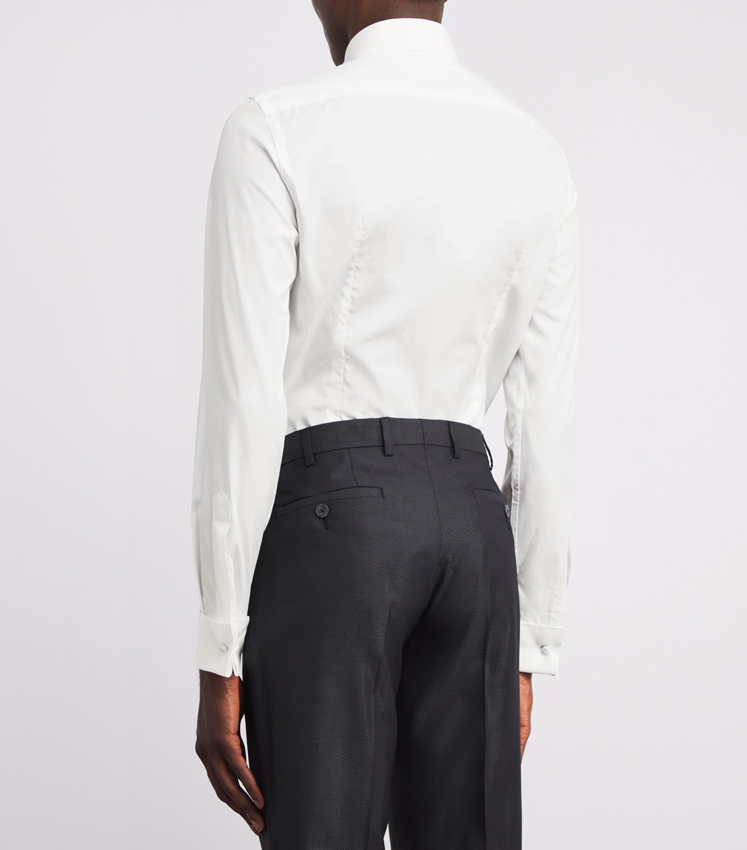 Cotton Hidden-Button Shirt 80 WHITE Image 4