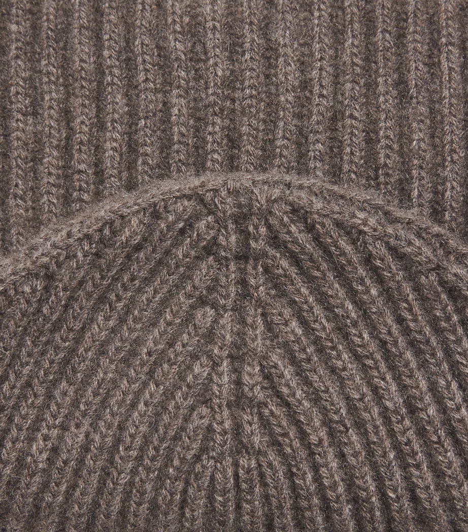 Johnstons Of Elgin Cashmere Ribbed Beanie Heathcot Image 3