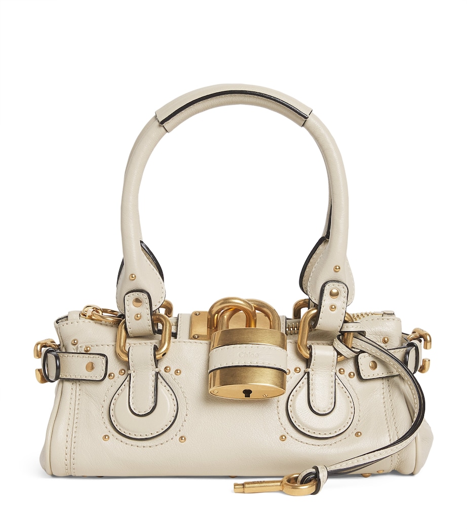 Chloé Small Leather Paddington Top-Handle Bag Cloudy Cream Image 1