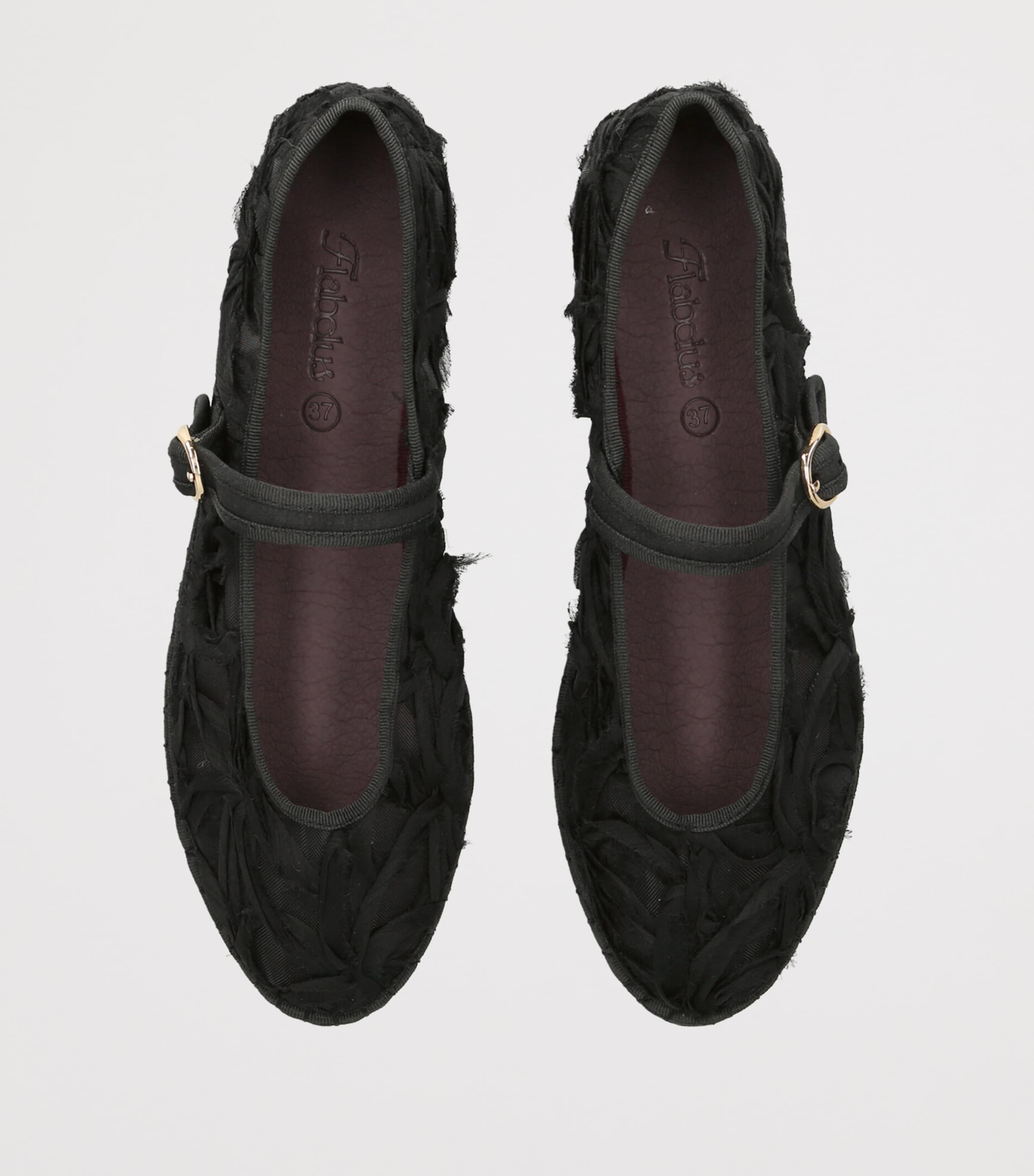 Flabelus Lace Pierre Mary Janes Black Image 3