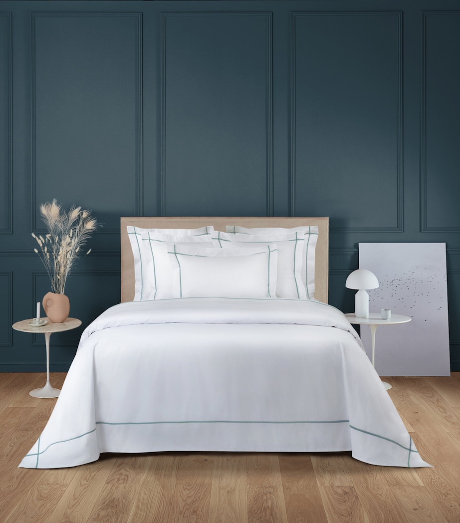 Yves Delorme Athena King Oxford Pillowcase (50cm x 90cm) Fjord Image 1