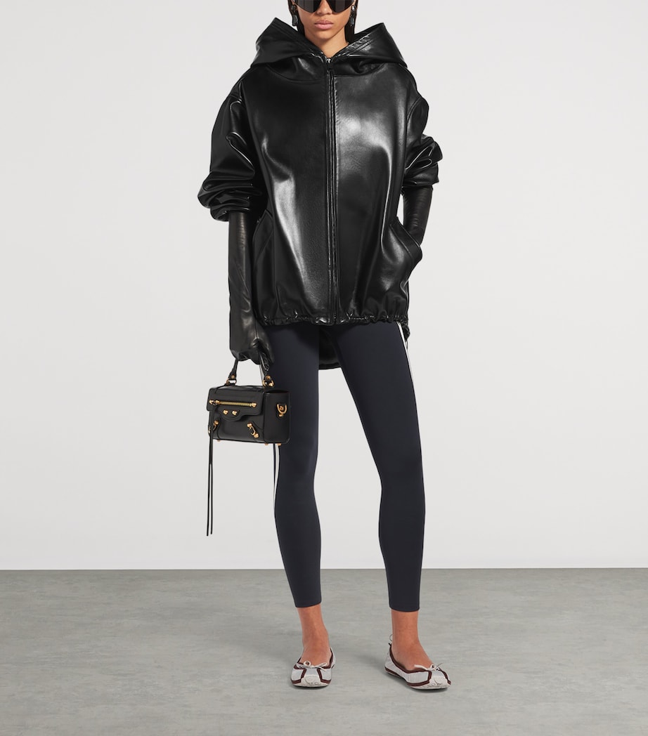 Balenciaga Womens Lambskin Hoodie Image 2