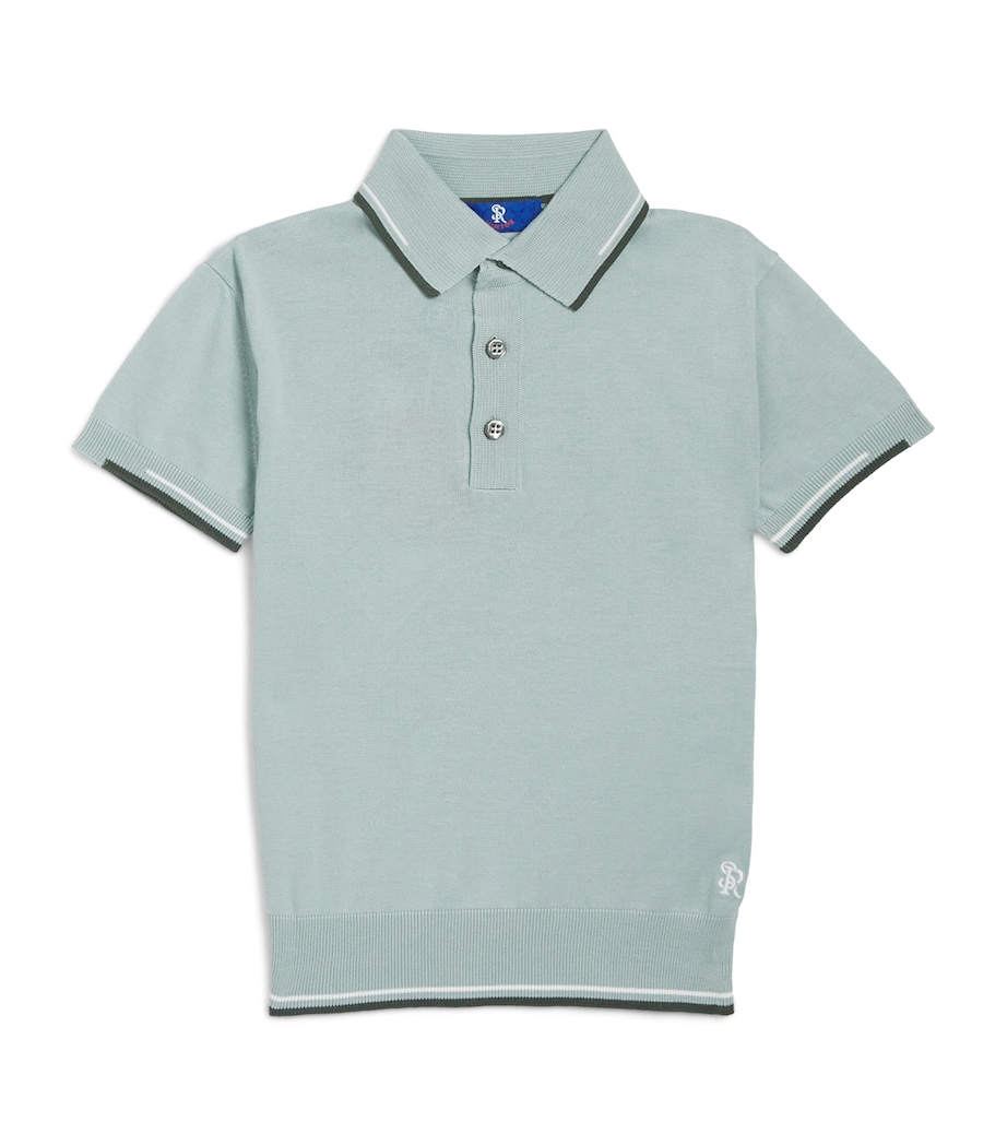 Stefano Ricci Kids Cotton Polo Shirt (4-16 Years) C. Green Image 1