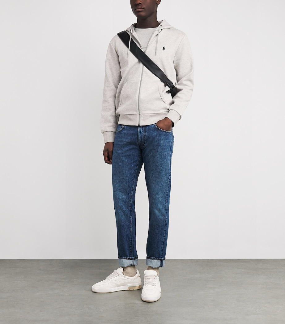 Polo Ralph Lauren Mens Polo Pony Zip-Up Hoodie Lt Sport Heather Image 2