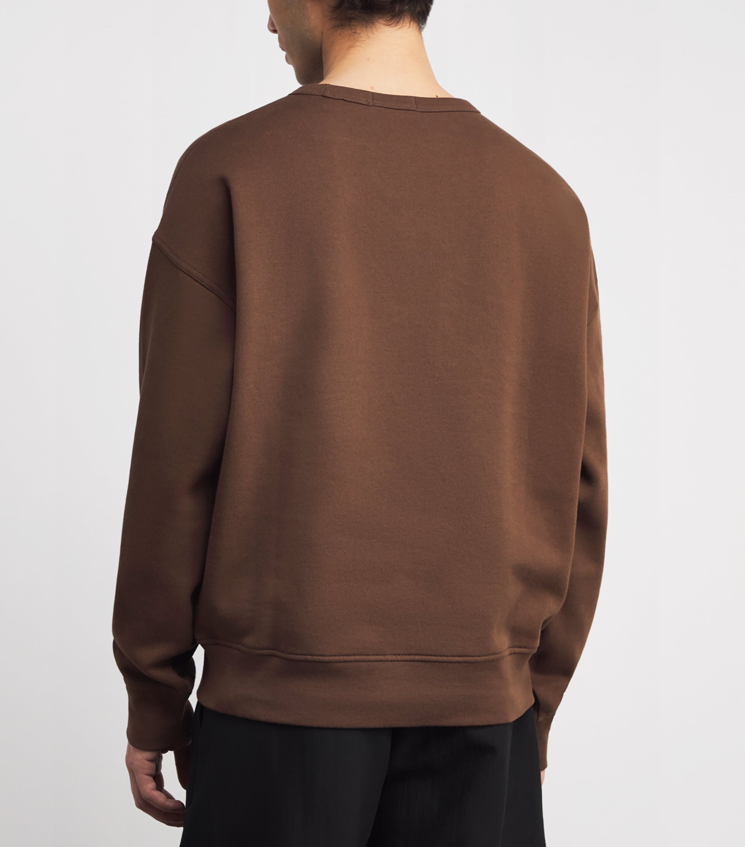 Cotton-Blend Logo Sweatshirt BRANCH BROWN Image 4