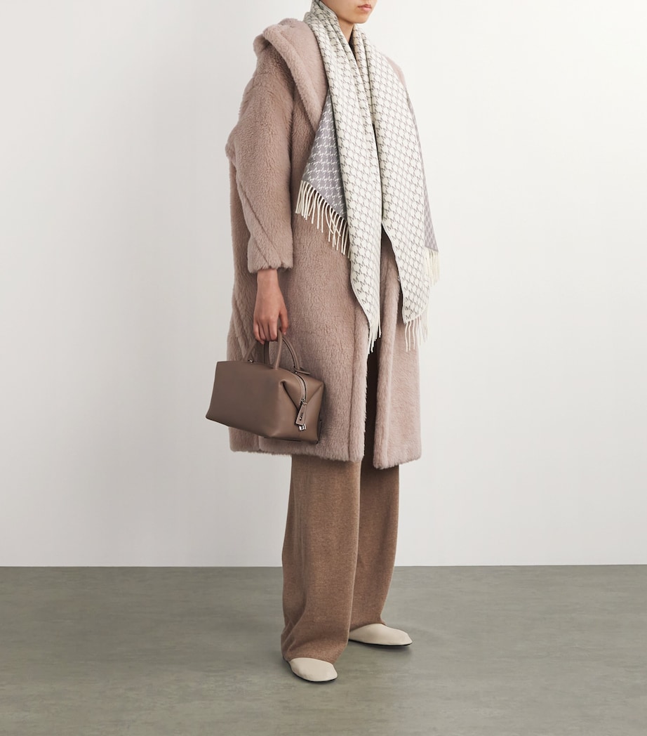 Wool Monogram Scarf WHITE Image 2