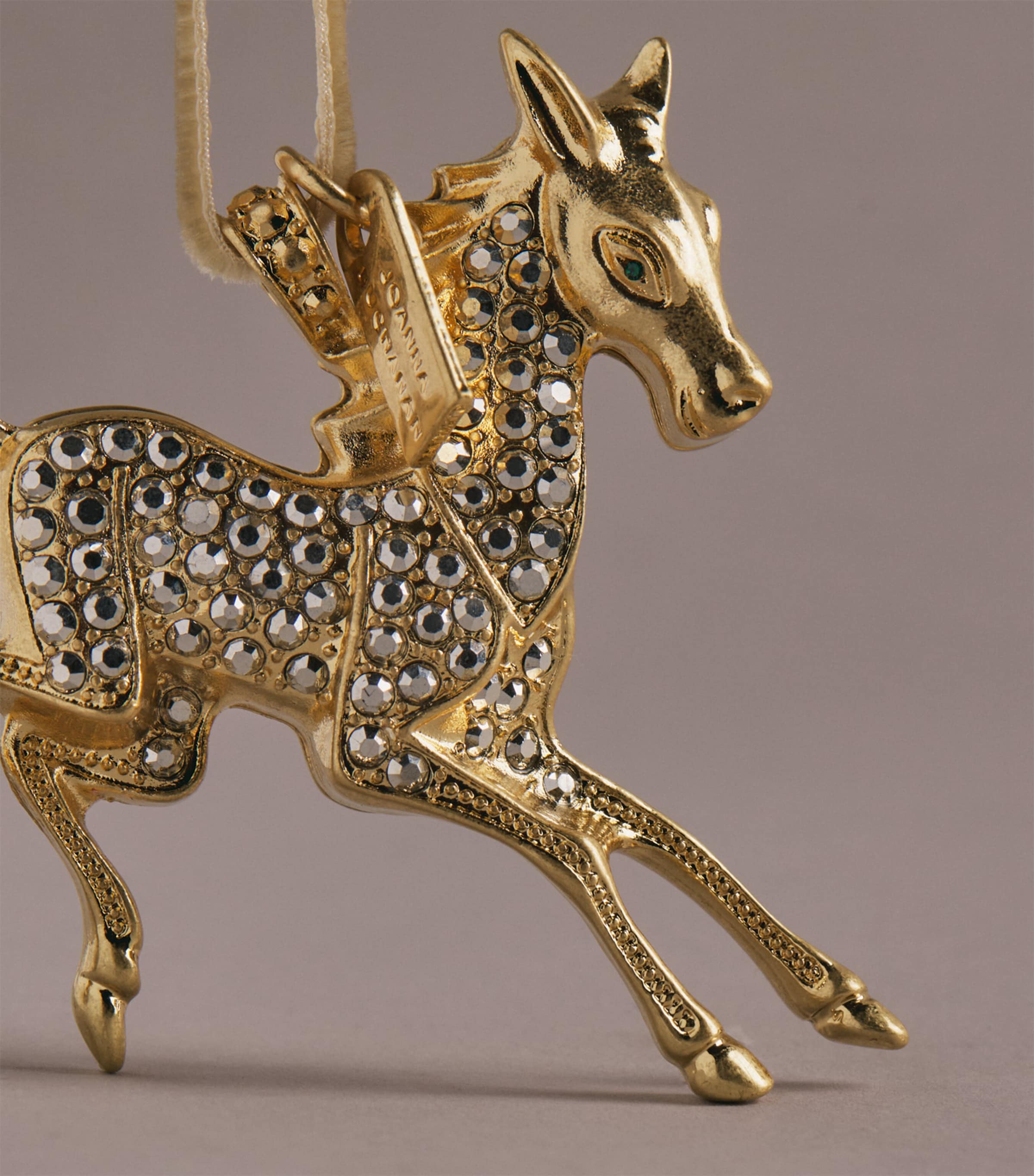 Joanna Buchanan Crystal-Embellished Horse Tree Decoration Gold Image 2