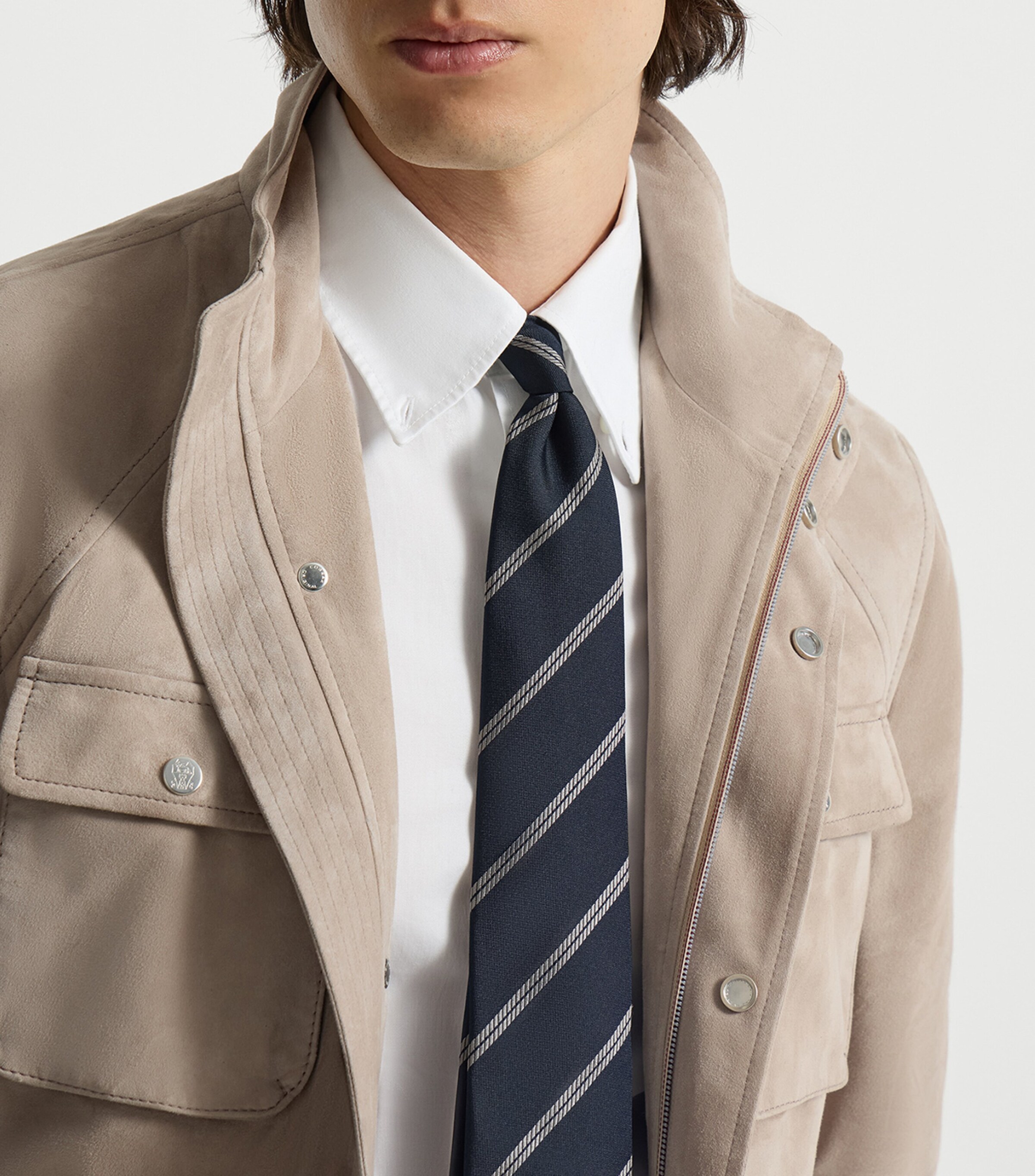 Brunello Cucinelli Silk Stripe Tie Image 2