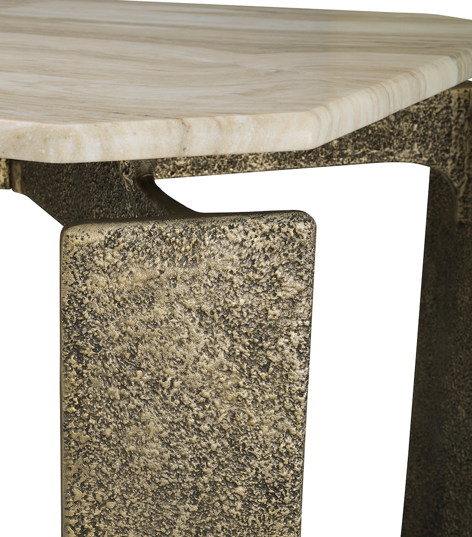 Eichholtz Marble Bodega Rectangular Dining Table Brass Image 3
