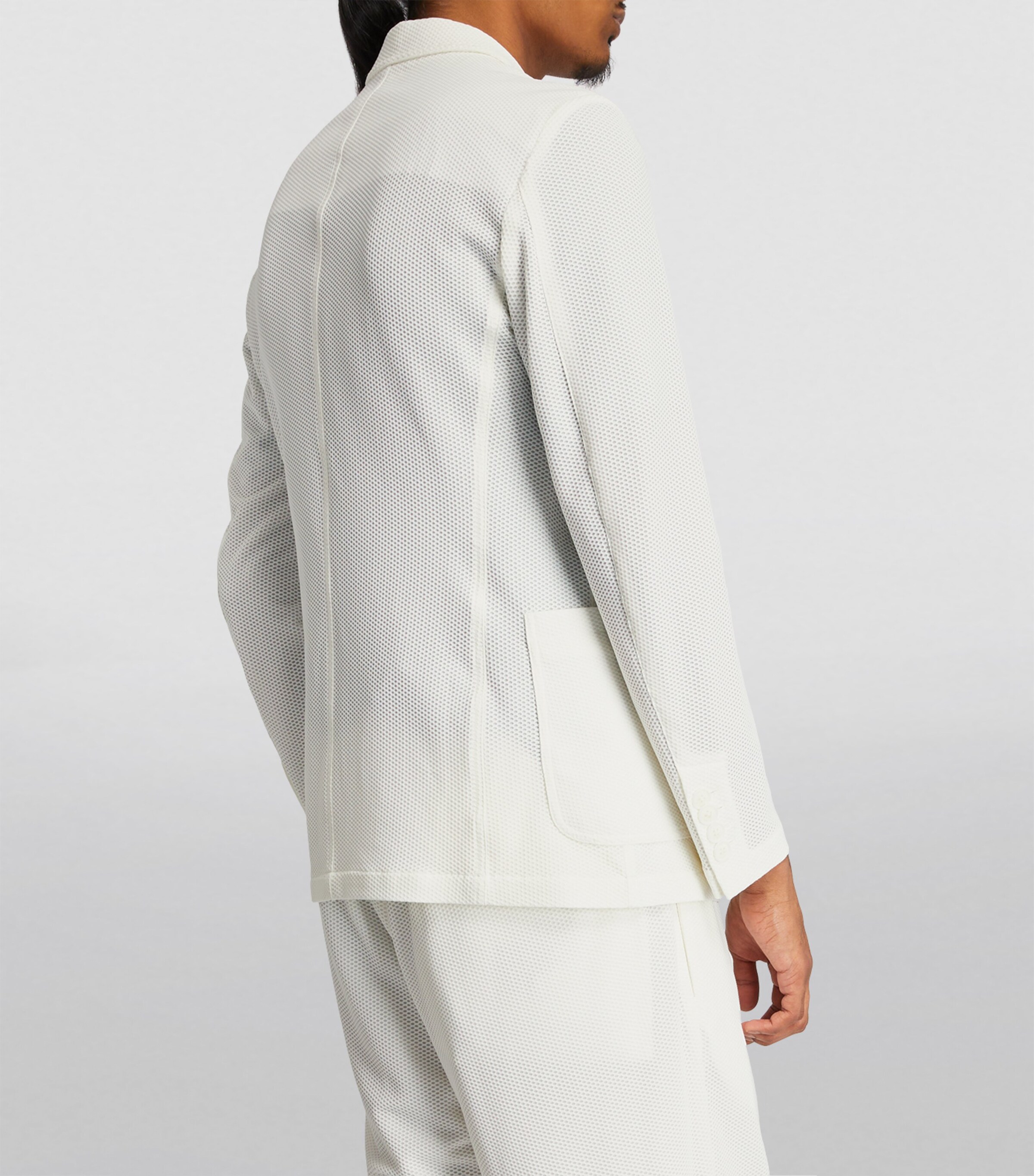 Waffle-Knit Blazer U0N8 Image 3