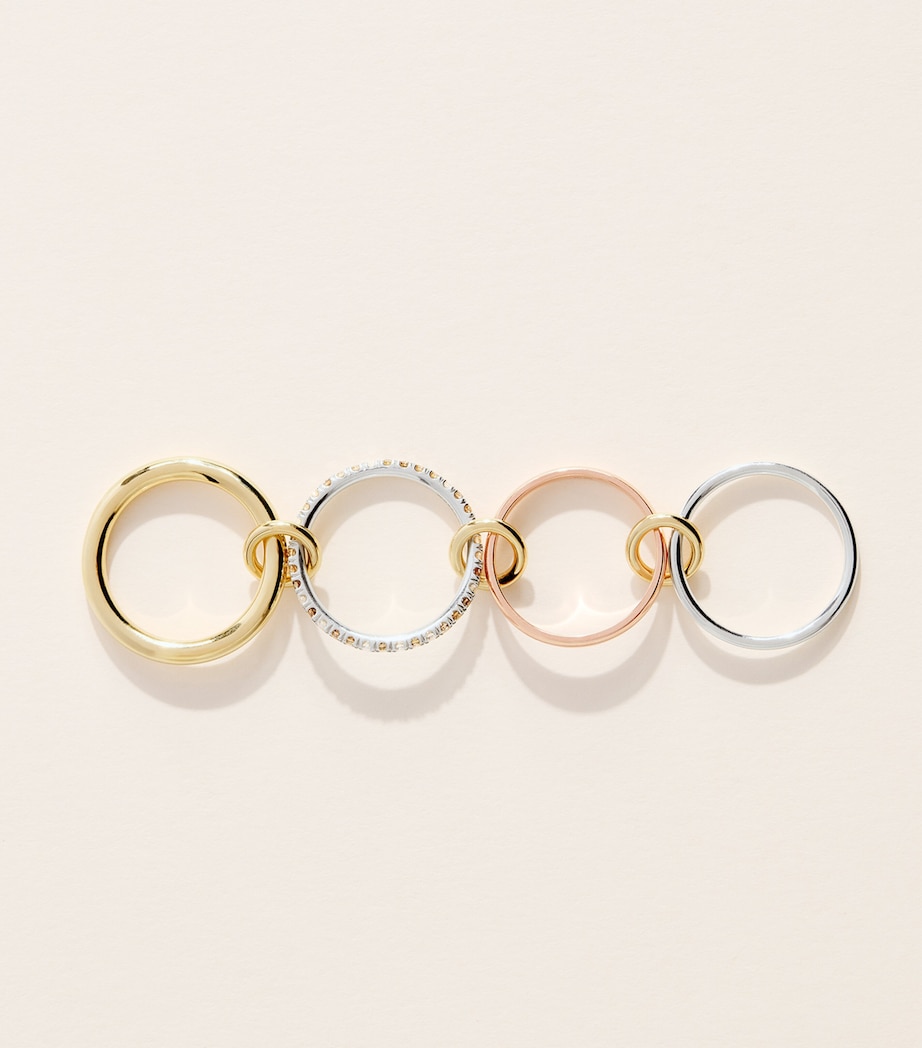 Spinelli Kilcollin Mixed Gold, Sterling Silver and Diamond Cancer Ring Sterling Silver Image 3