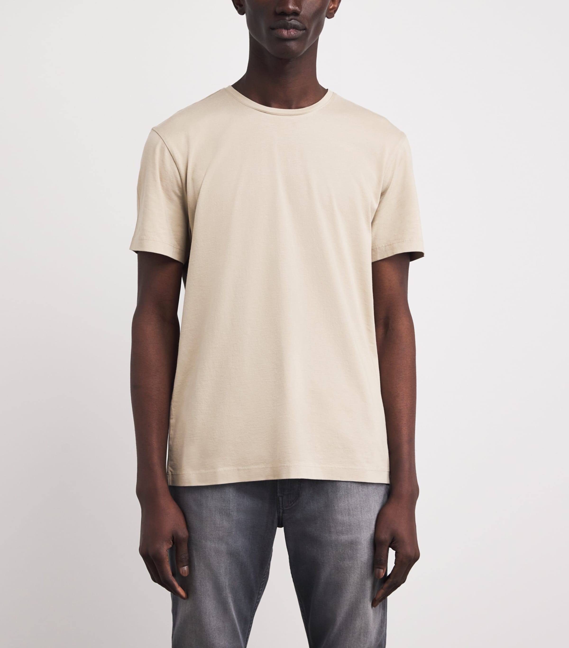PAIGE Mens Pima Cotton Sorden T-Shirt Natural Image 4