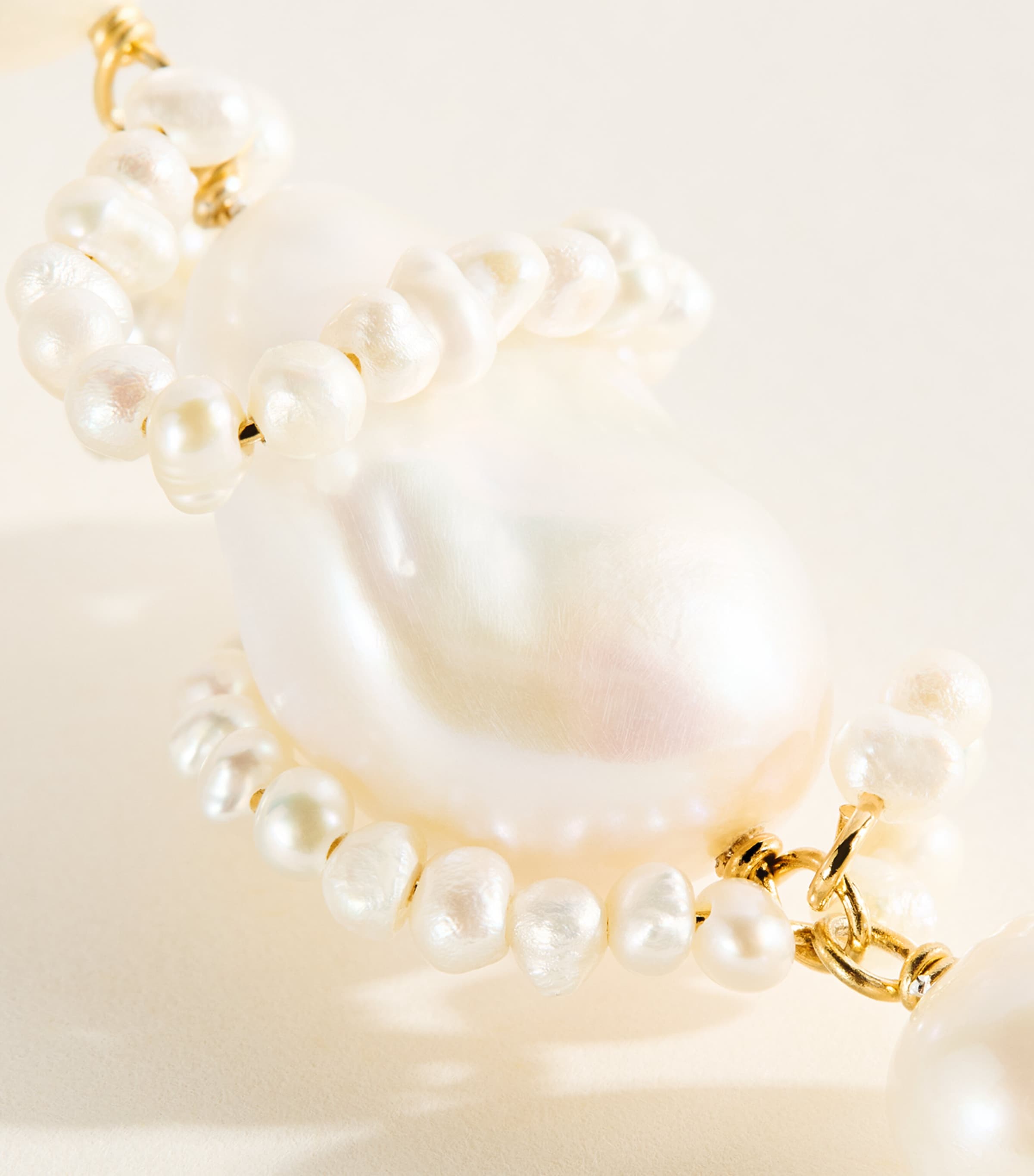 Completedworks Gold-Plated Freshwater Pearl Drop Earrings Gold Plated Image 5
