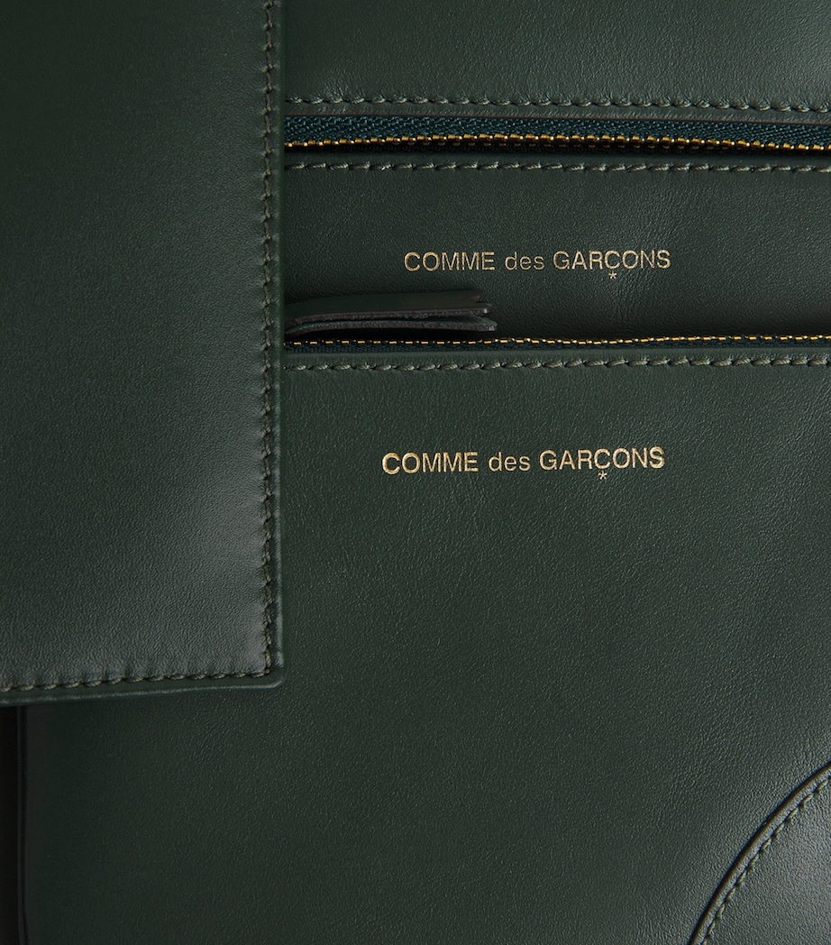 Comme Des Garçons Wallet Large Leather Pouch Bottle Green Image 3