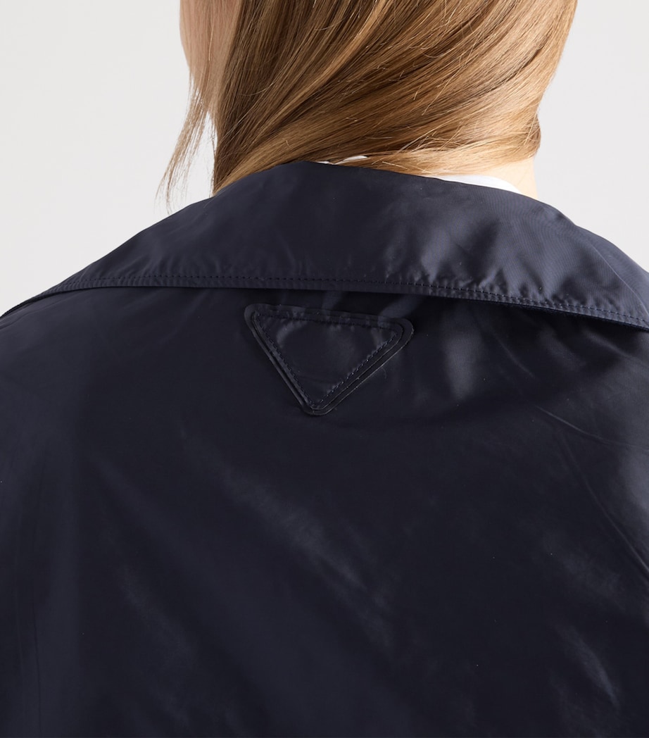 Prada Womens Cotton Reversible Blouson Jacket Blue Image 6
