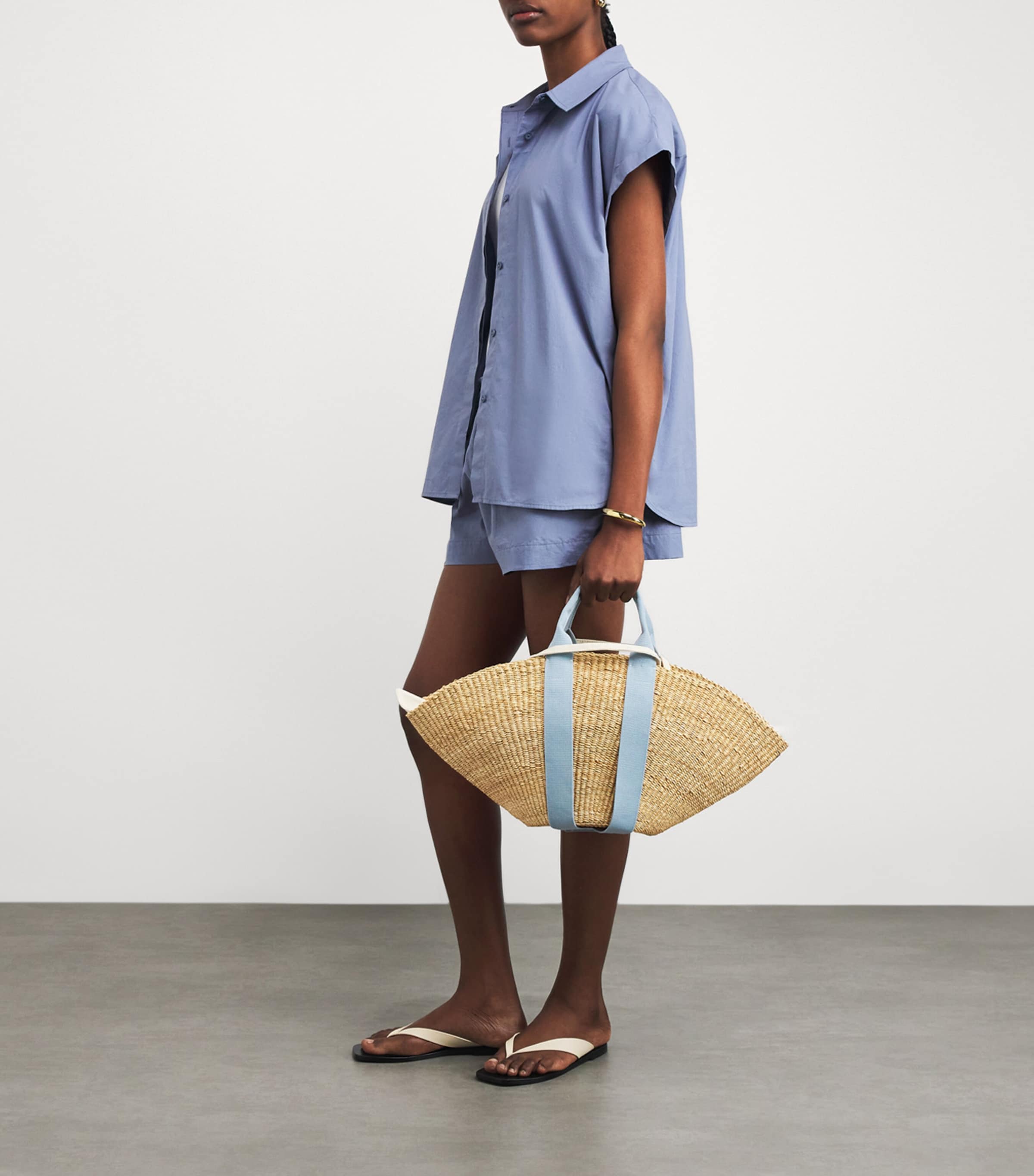 Small Straw Sophie Tote Bag NATURAL Image 5