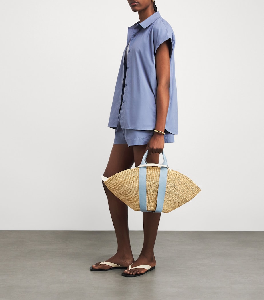 Small Straw Sophie Tote Bag NATURAL Image 5