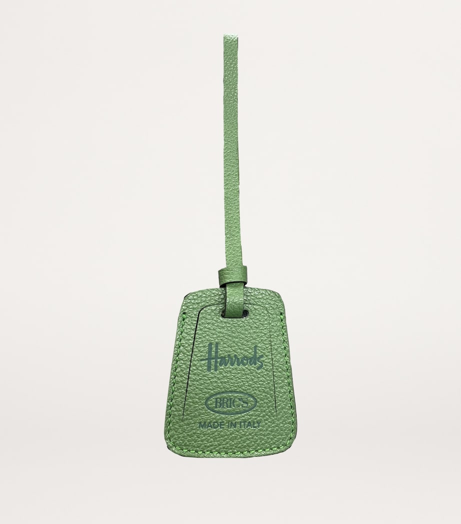 x Harrods Leather Bellagio Holdall BLACK & GREEN Image 6