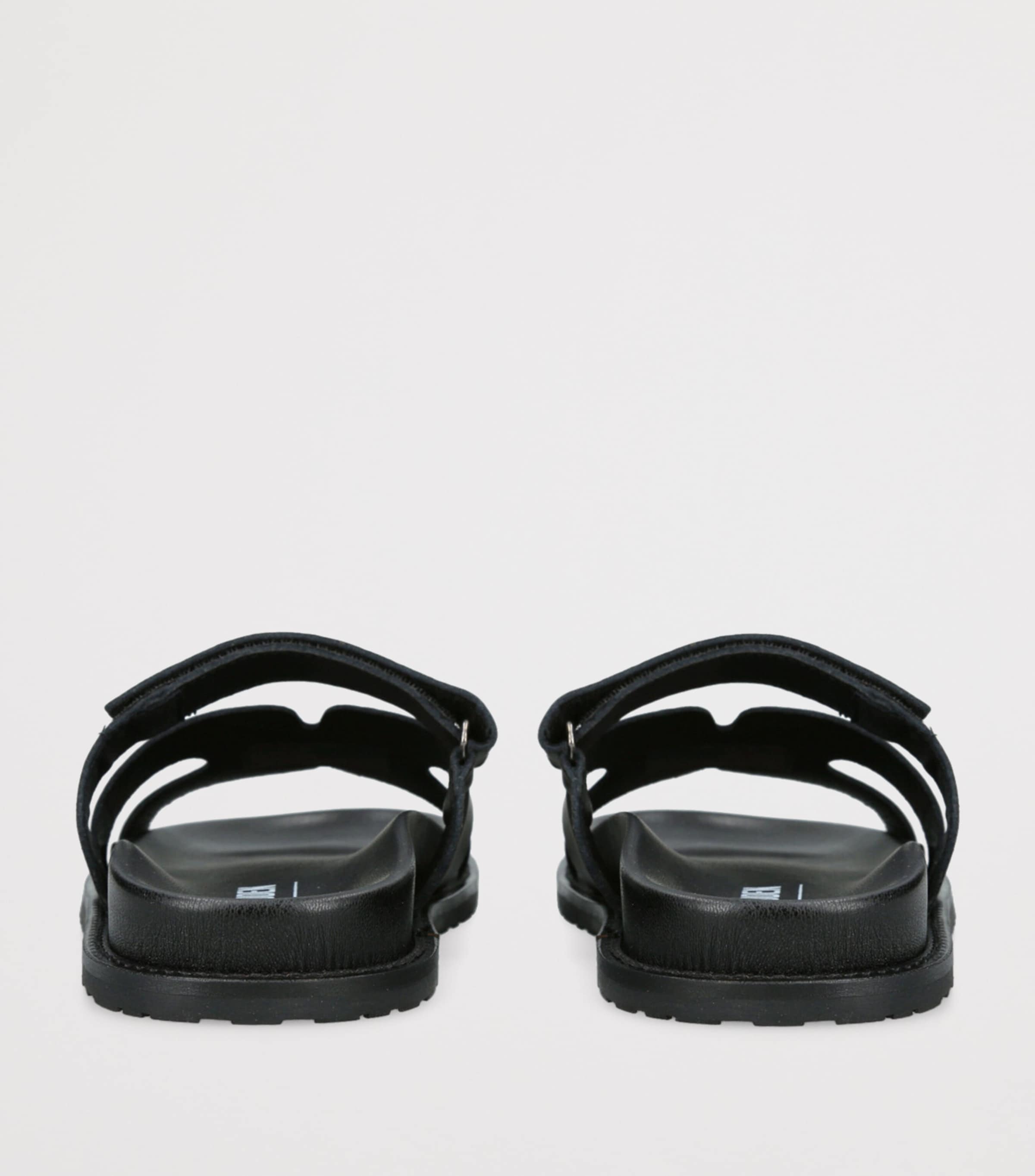 Suede Manu Slides BLACK Image 2
