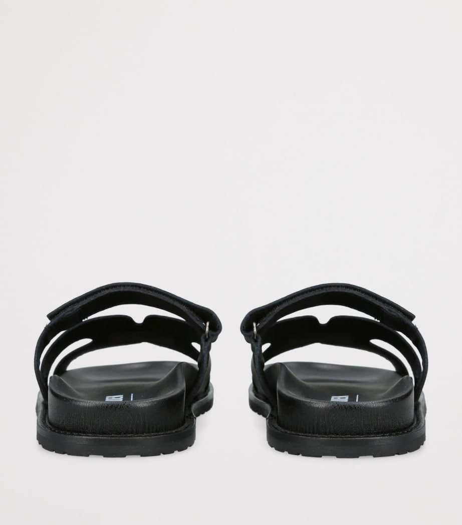 Suede Manu Slides BLACK Image 2