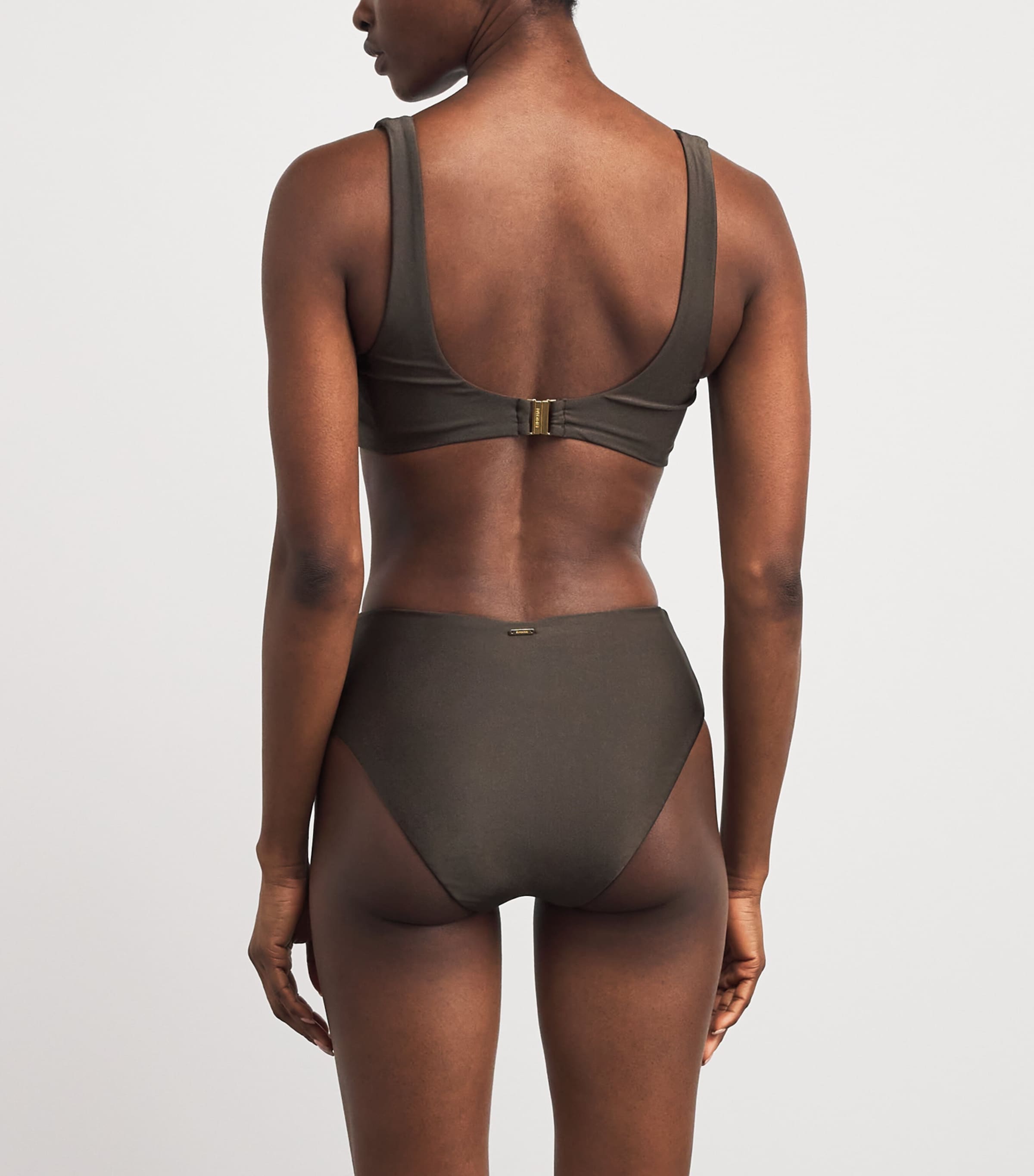 Simkhai Womens Grace Bikini Bottom Chocolate Image 3