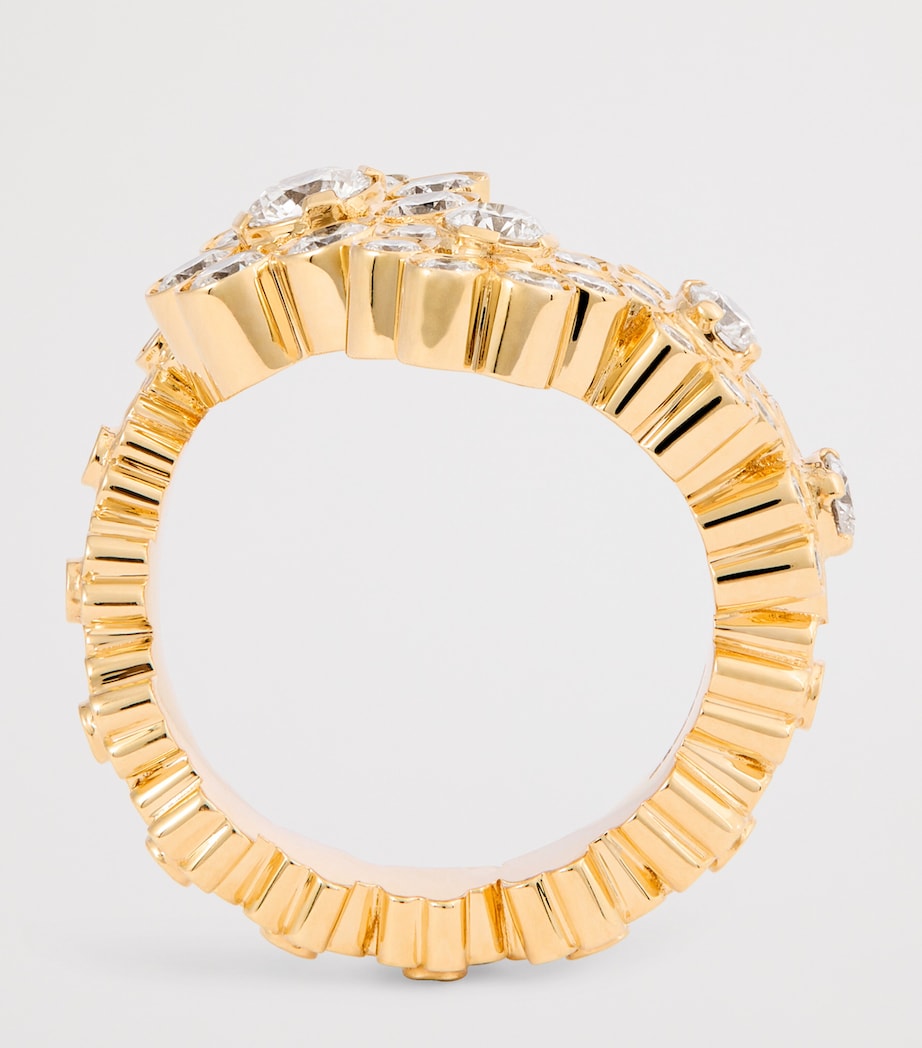 Yellow Gold and Diamond Ocean de Fleurs Ring YELLOW GOLD Image 3